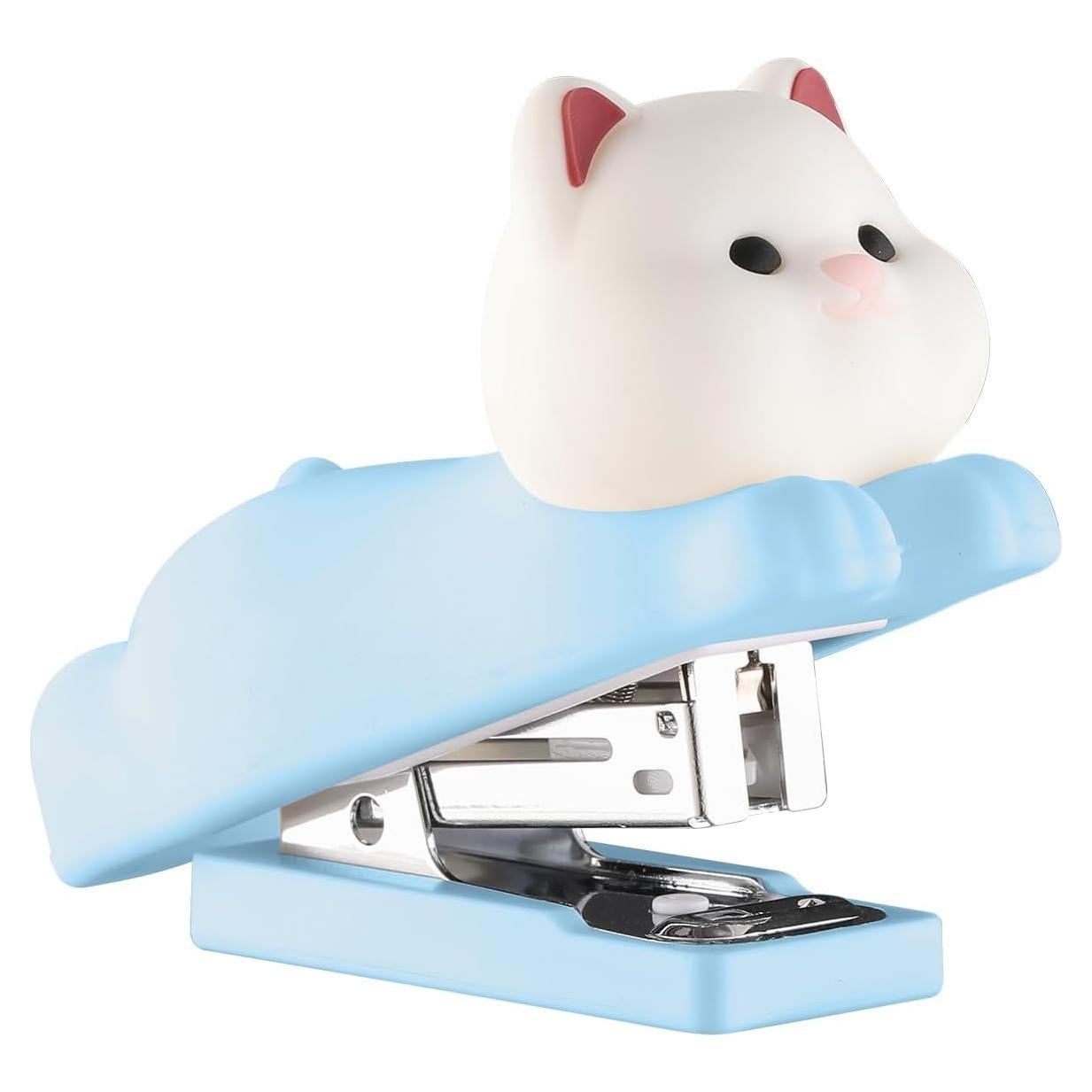 Grapadora Mini Honagu Azul de Silicona para Oficina y Escuela