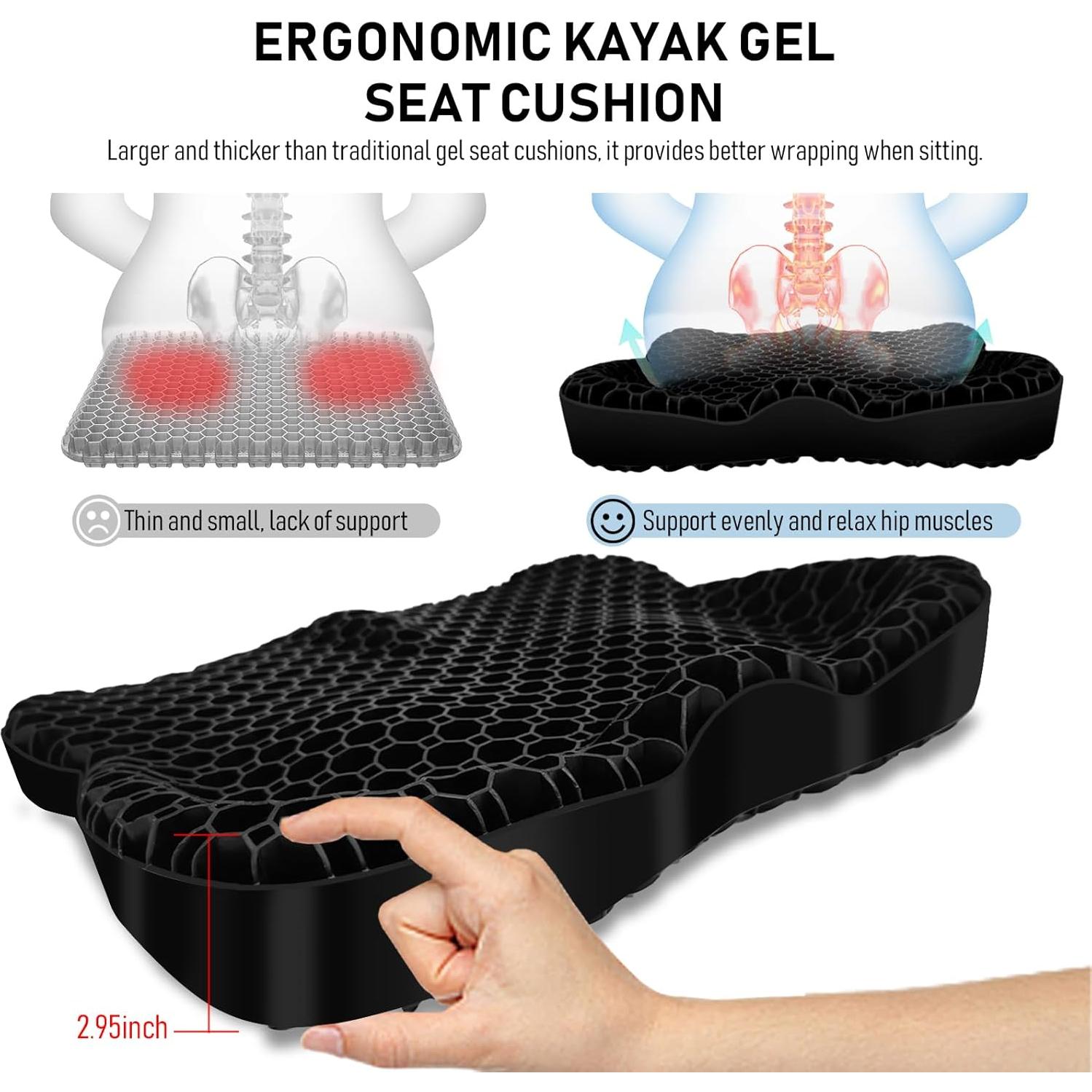 Cojín de Asiento Antideslizante NEW-Vi para Kayak - Gel Impermeable