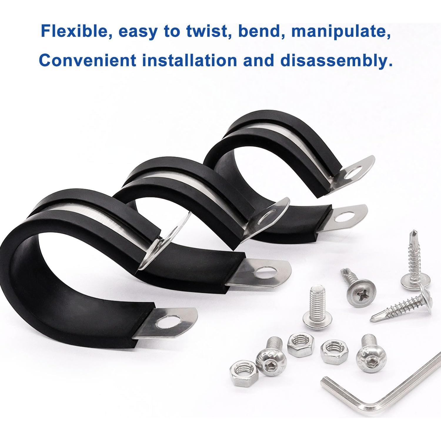 Abrazaderas de Cable 50PCS Taiss 1/2" Acero Inoxidable 304