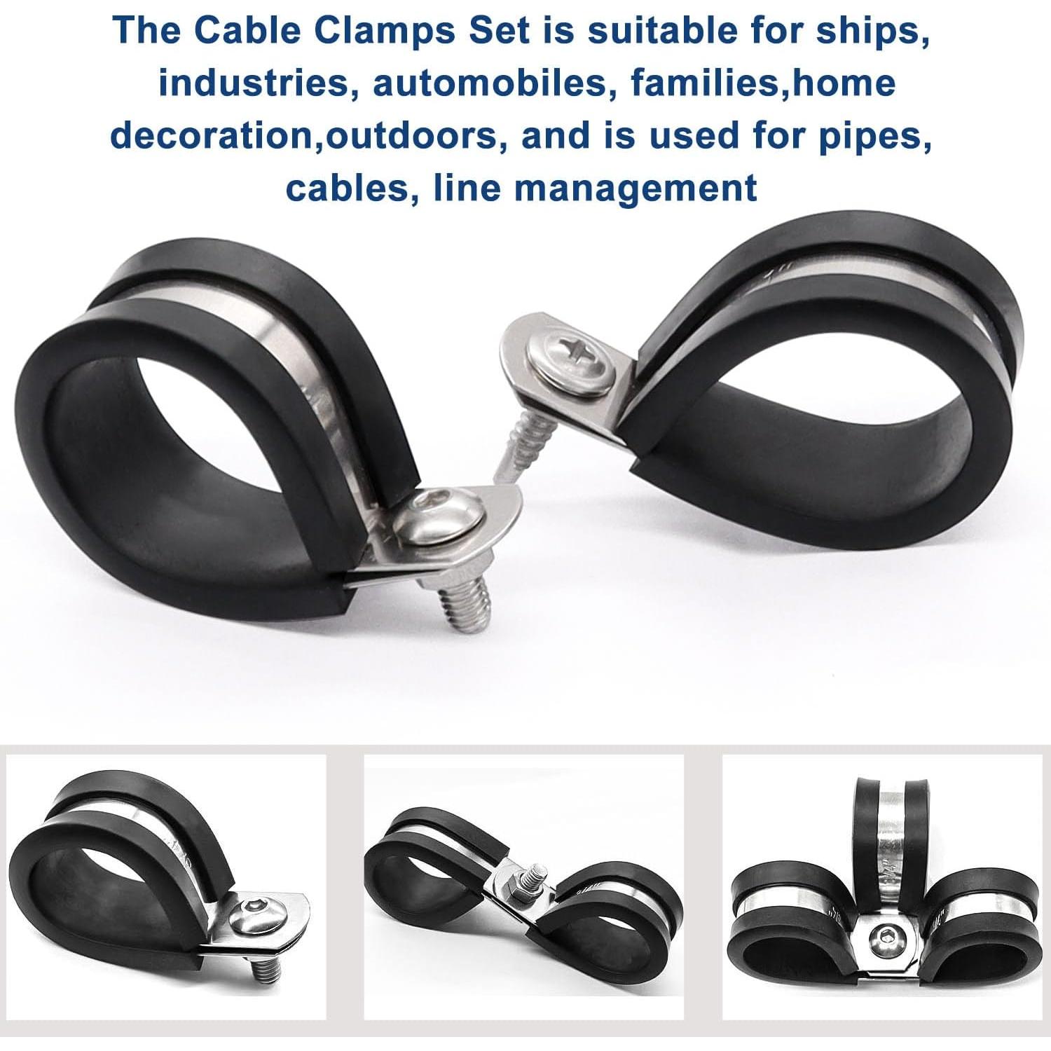 Abrazaderas de Cable 50PCS Taiss 1/2" Acero Inoxidable 304