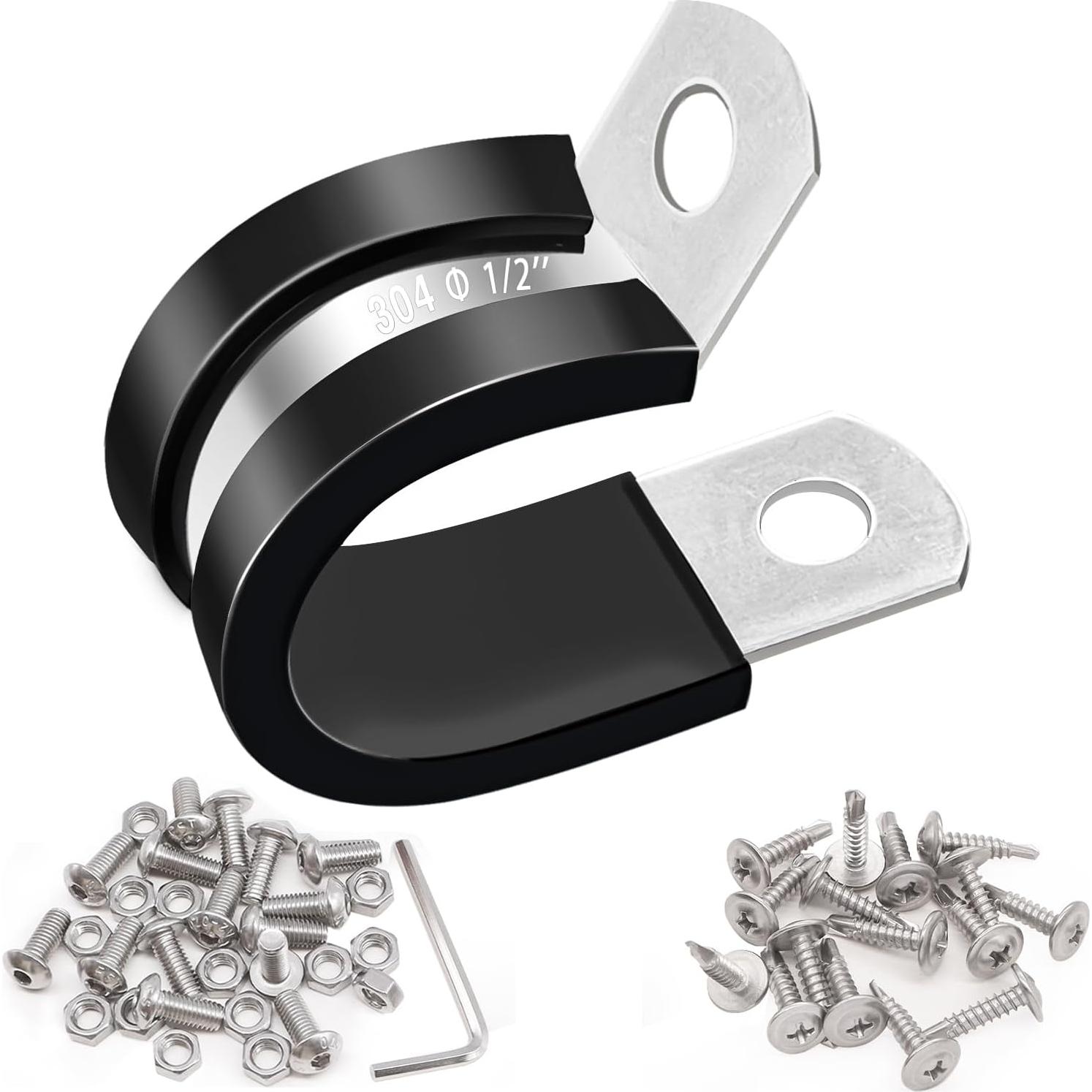 Abrazaderas de Cable 50PCS Taiss 1/2" Acero Inoxidable 304