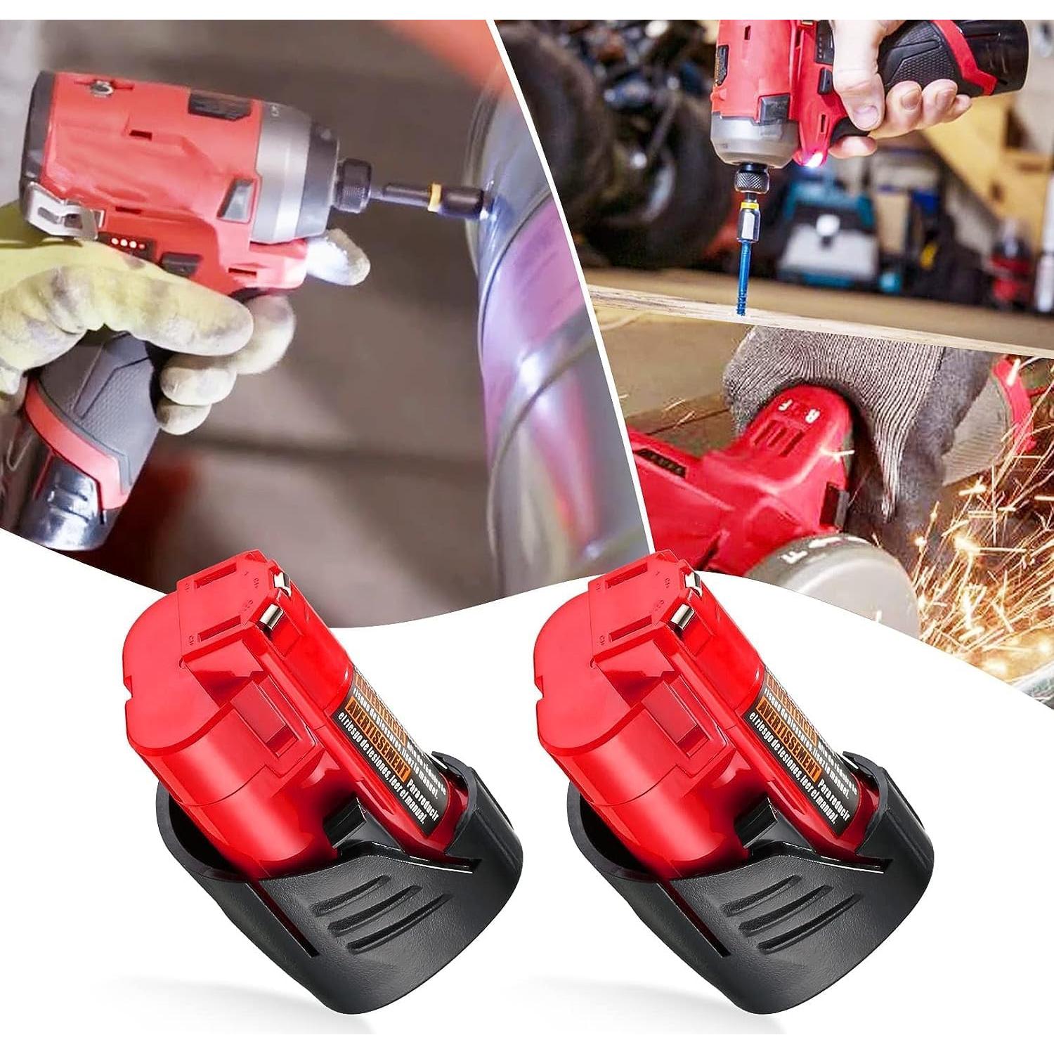 Batería de Reemplazo Milwaukee M12 12V 3.0Ah Litio - Paquete de 2