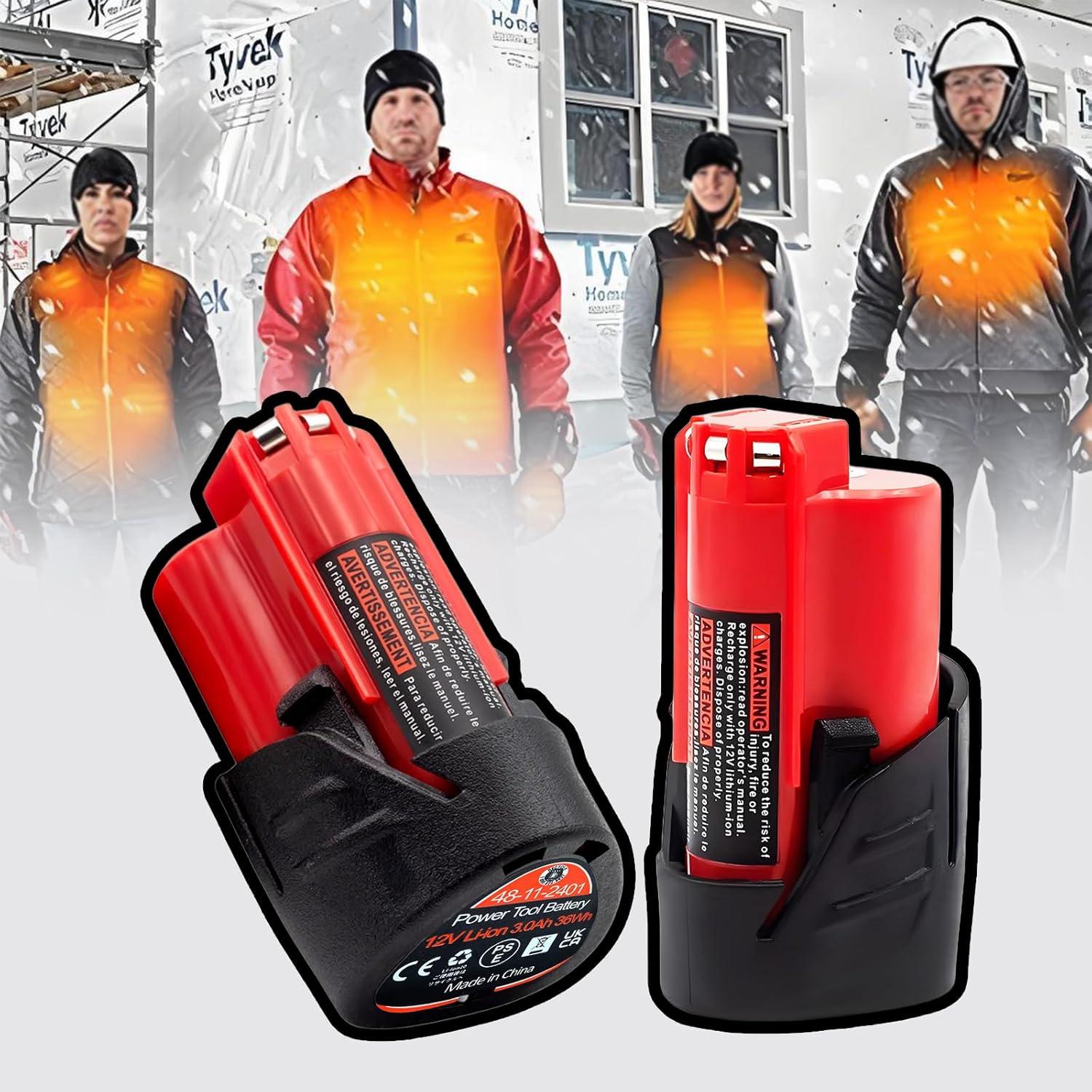 Batería de Reemplazo Milwaukee M12 12V 3.0Ah Litio - Paquete de 2