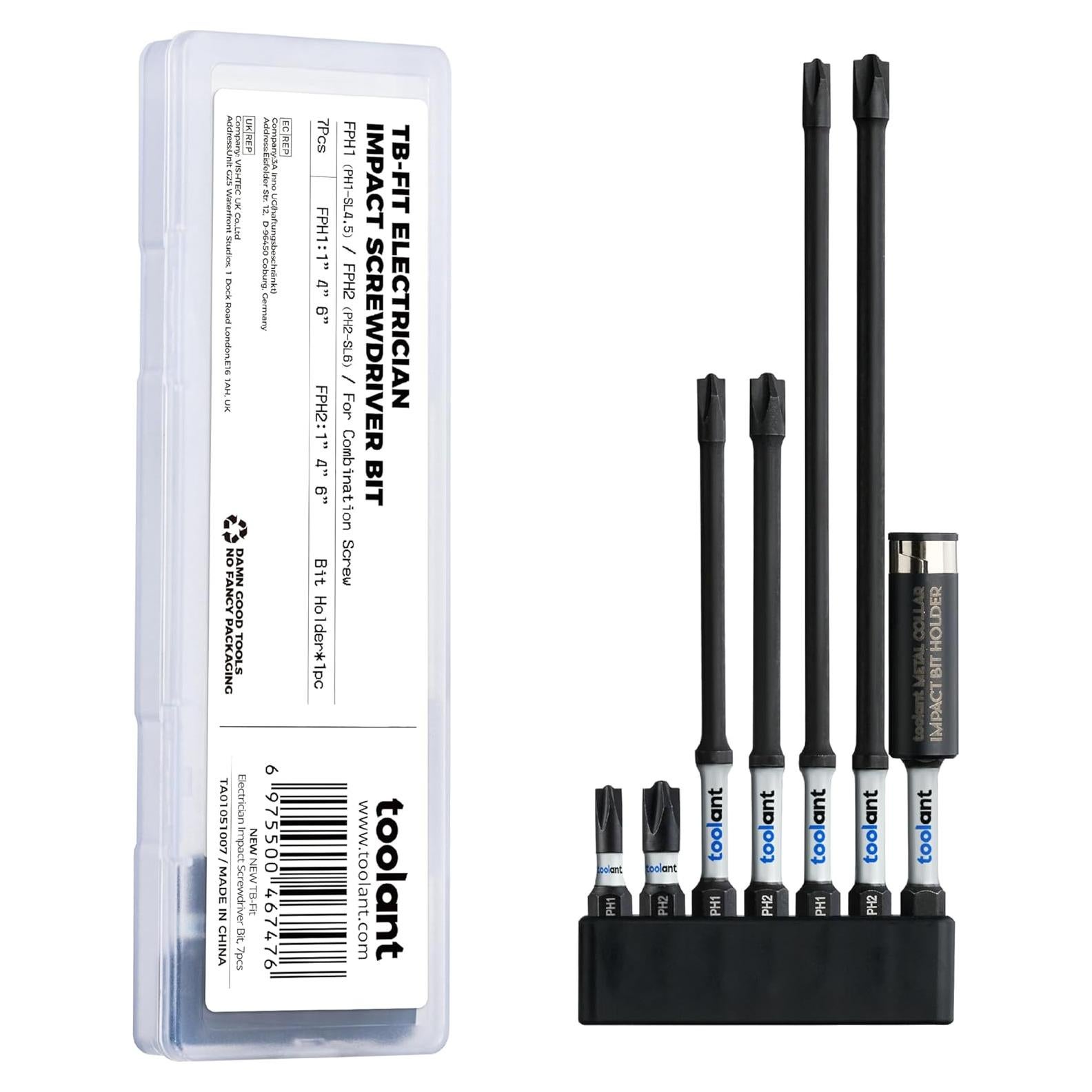 Juego de Puntas de Destornillador Toolant 7 Piezas Acero S2