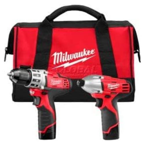 Kit Combo Taladro/Impacto Milwaukee M12 2494-22 12V 2 Baterías