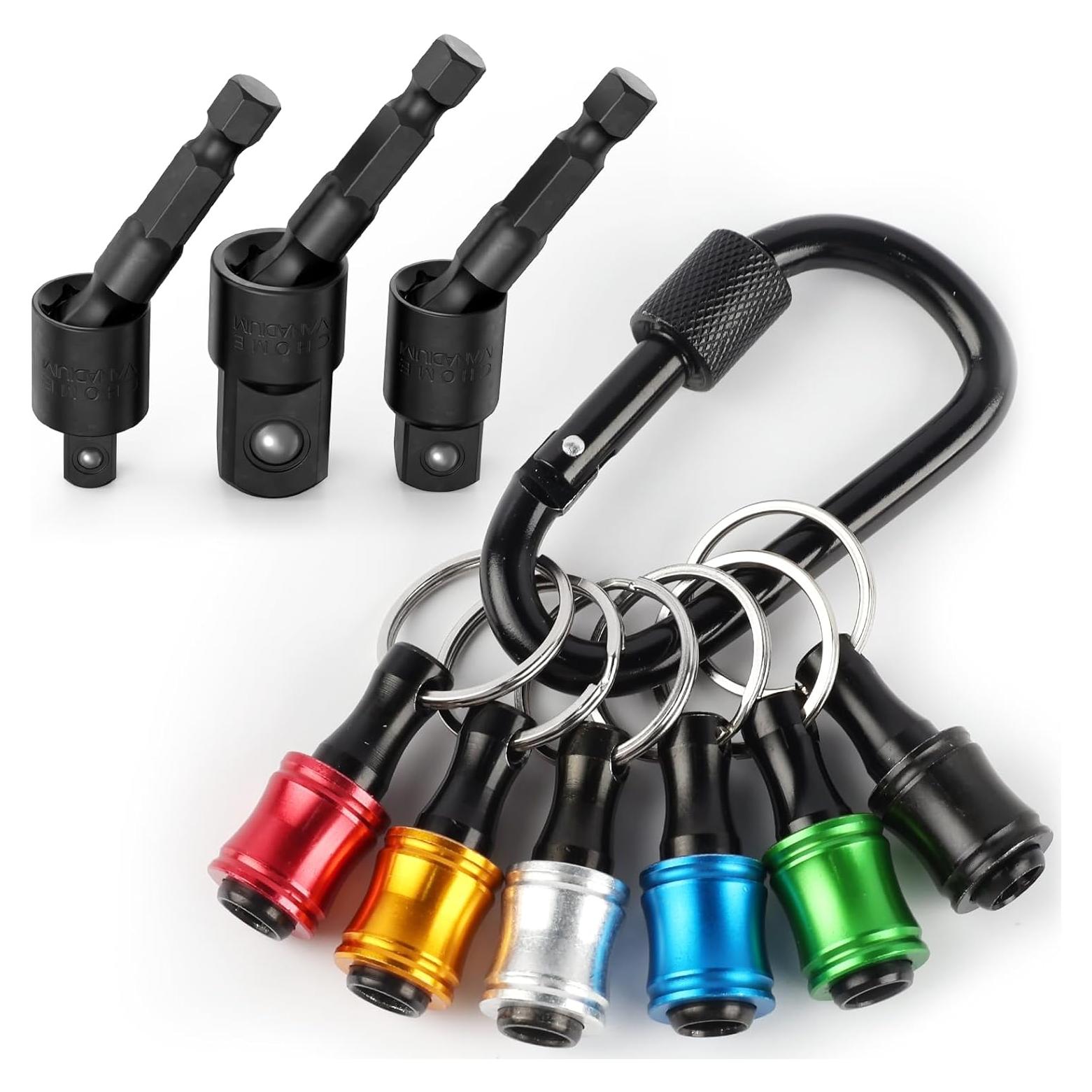 Soporte de Puntas Katerk 1/4 3/8 1/2 Adaptador Hex Rotativo