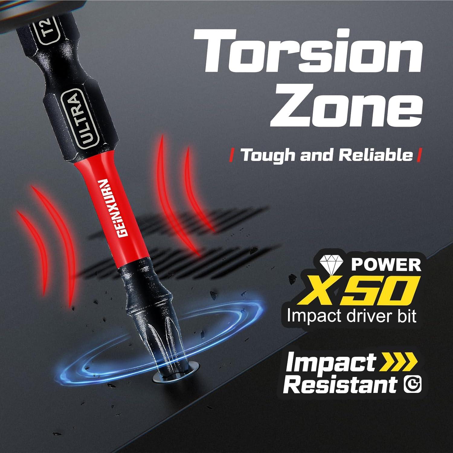 Juego de Puntas de Destornillador Torx GEINXURN 53 Pcs Acero S2