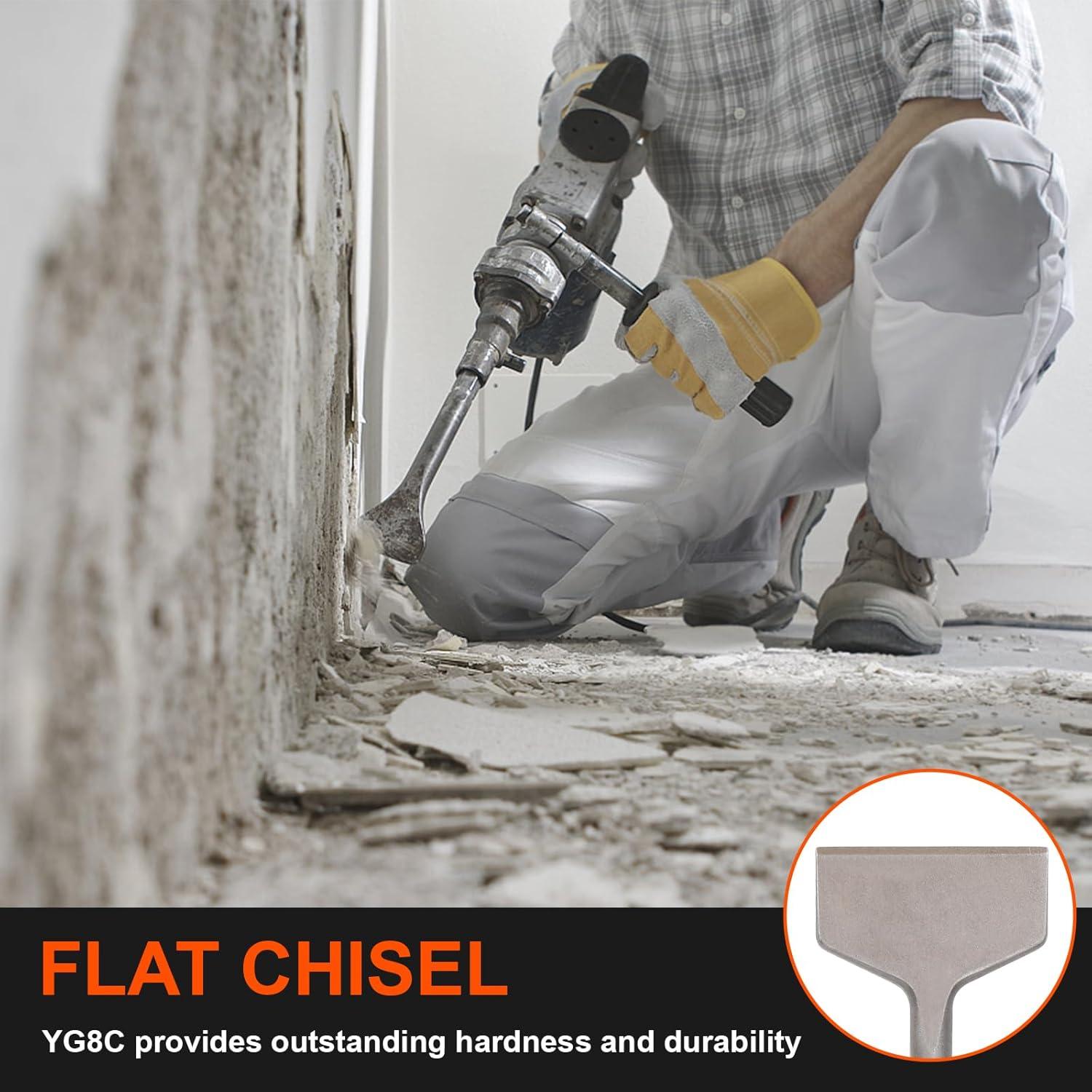 Juego de Cinceles SDS Plus COMOWARE 6 Piezas Acero 40Cr