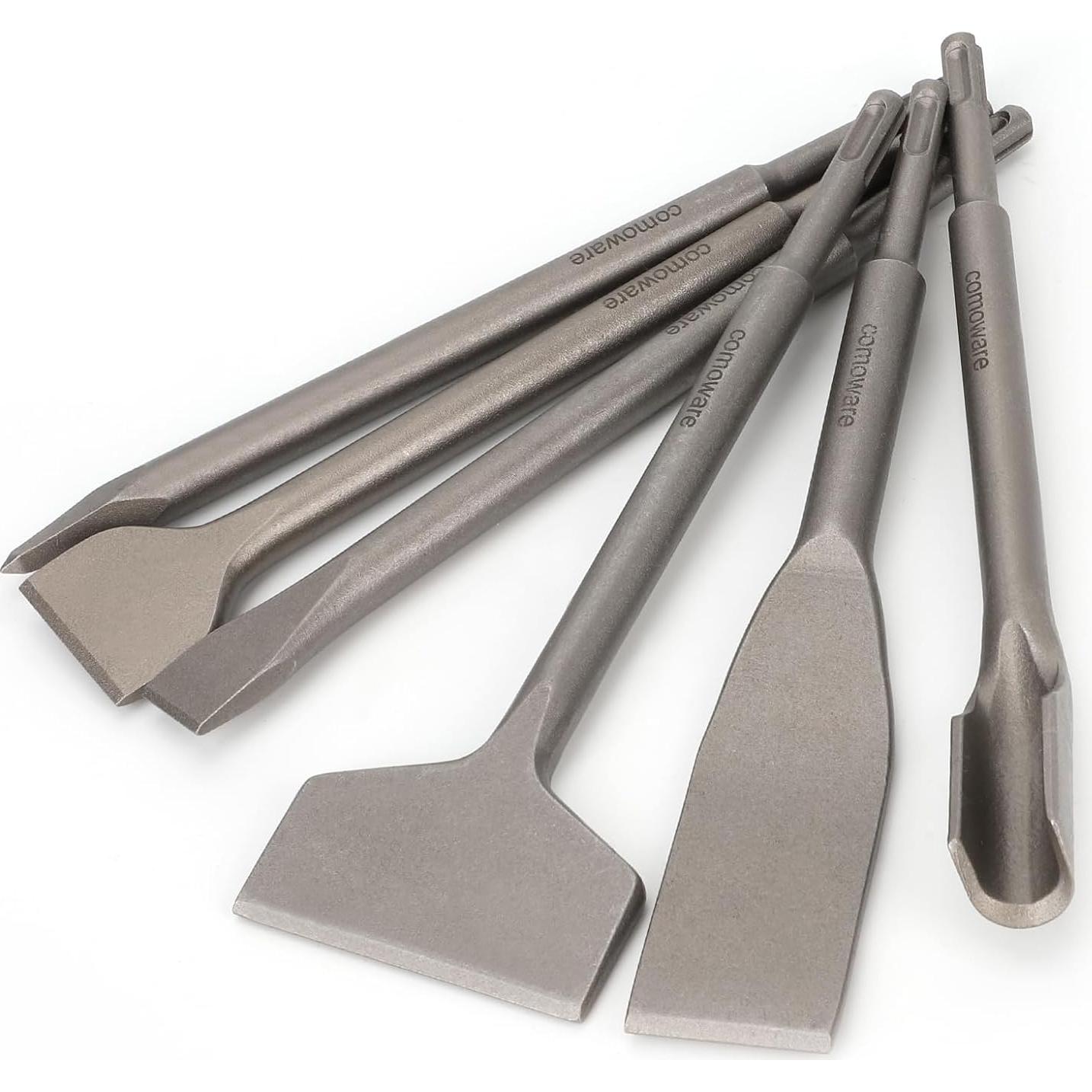 Juego de Cinceles SDS Plus COMOWARE 6 Piezas Acero 40Cr