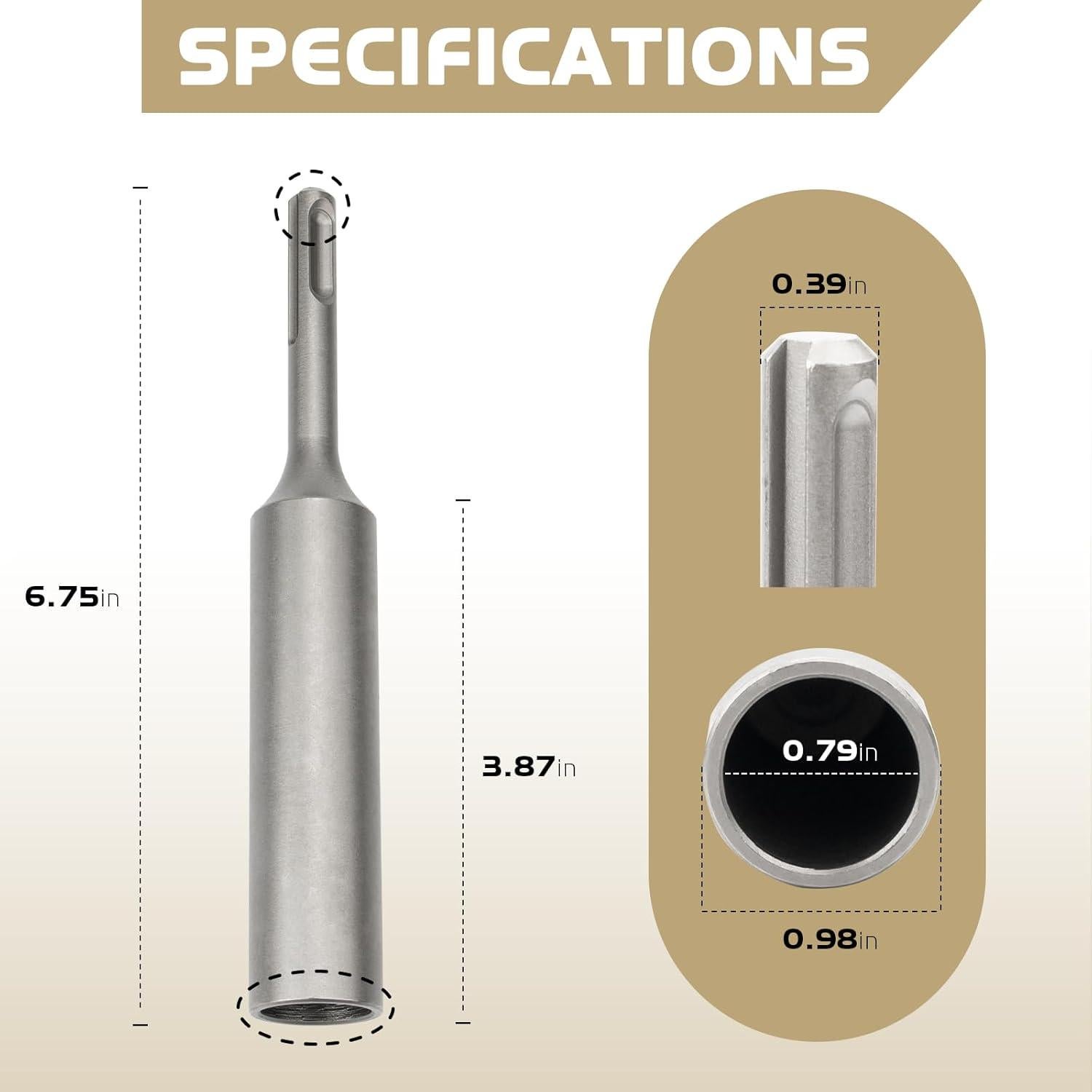 Conductor de Varilla de Tierra SDS Plus SyunsXoon 20 mm