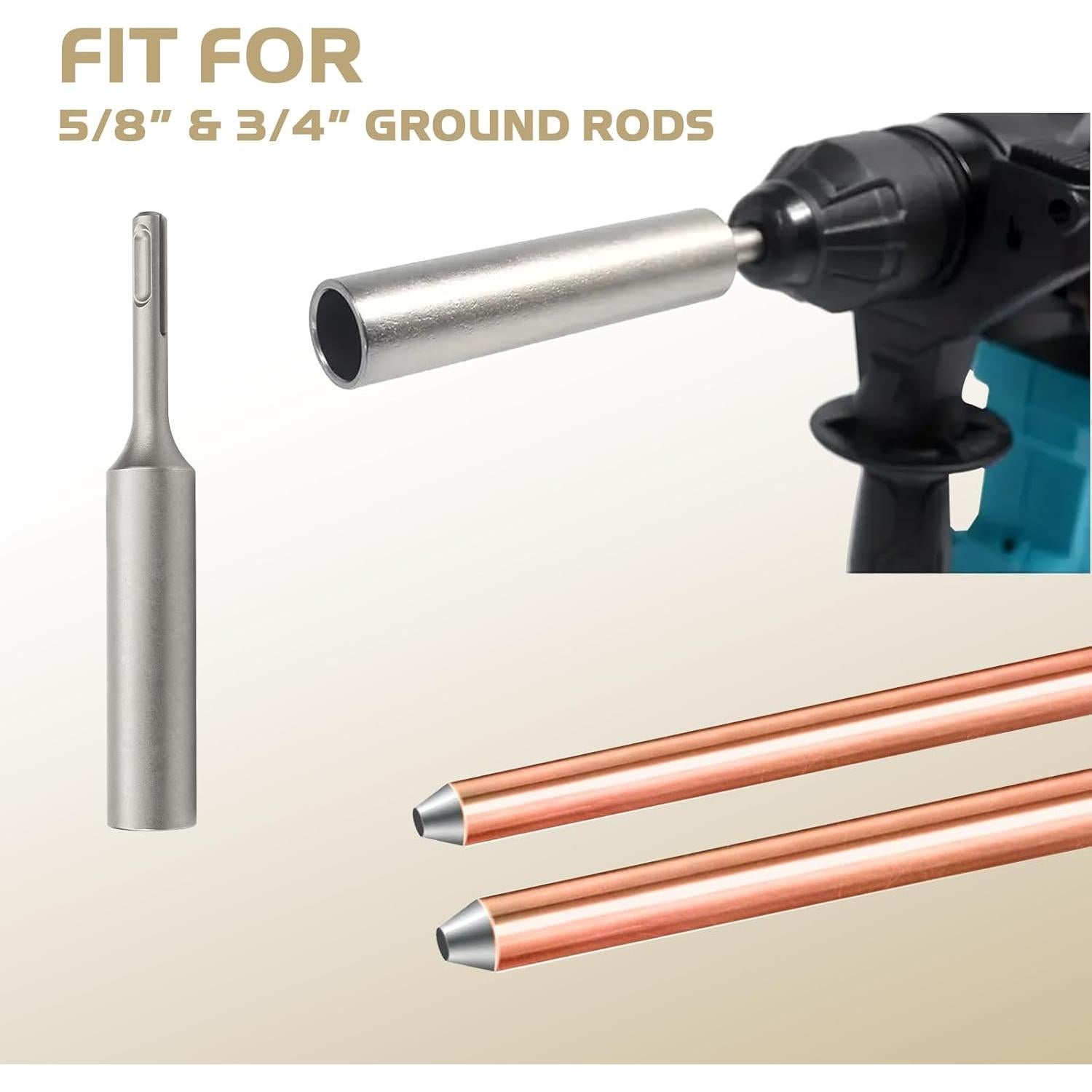 Conductor de Varilla de Tierra SDS Plus SyunsXoon 20 mm