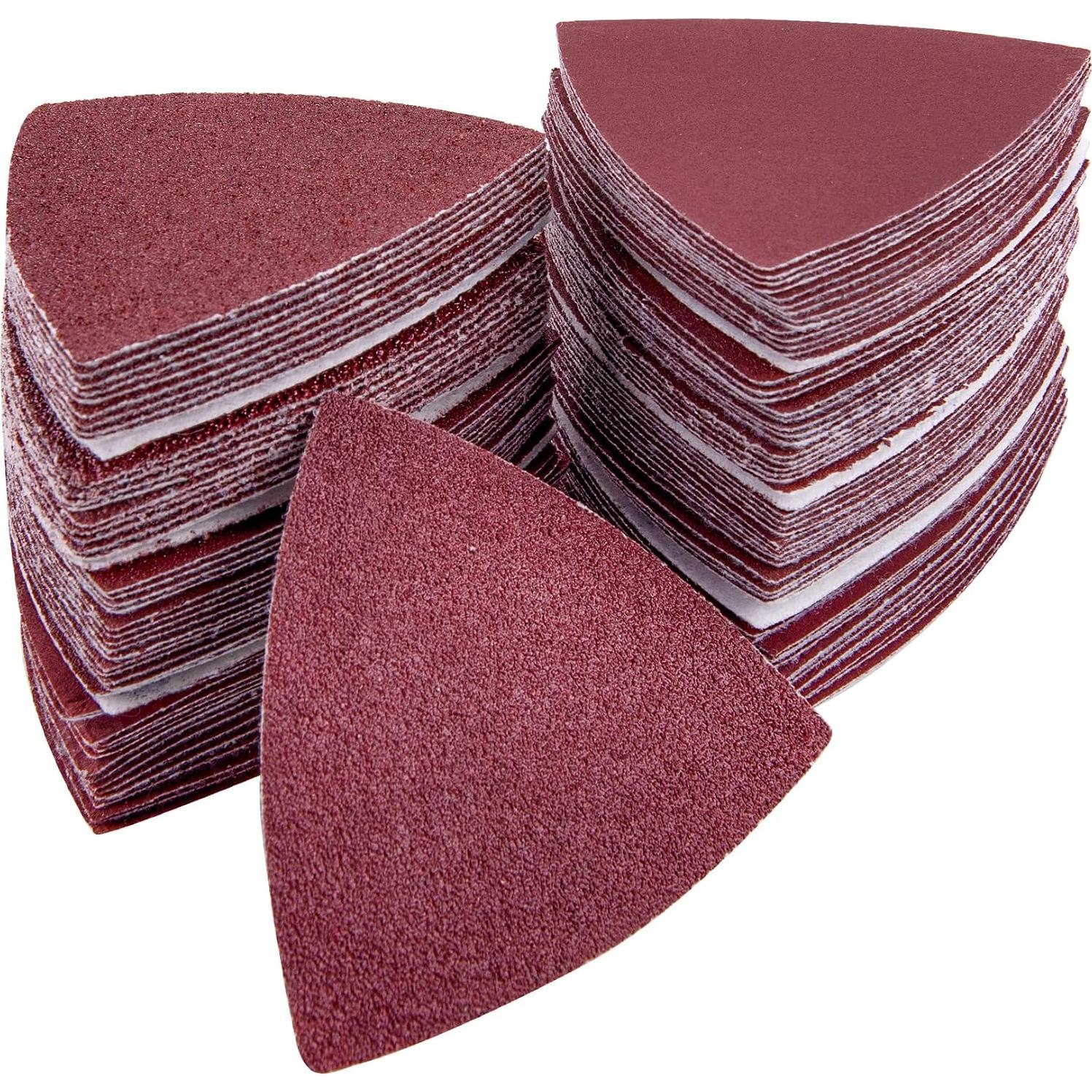 AUSTOR Almohadillas de Lijado Triangulares 100 Piezas 80mm