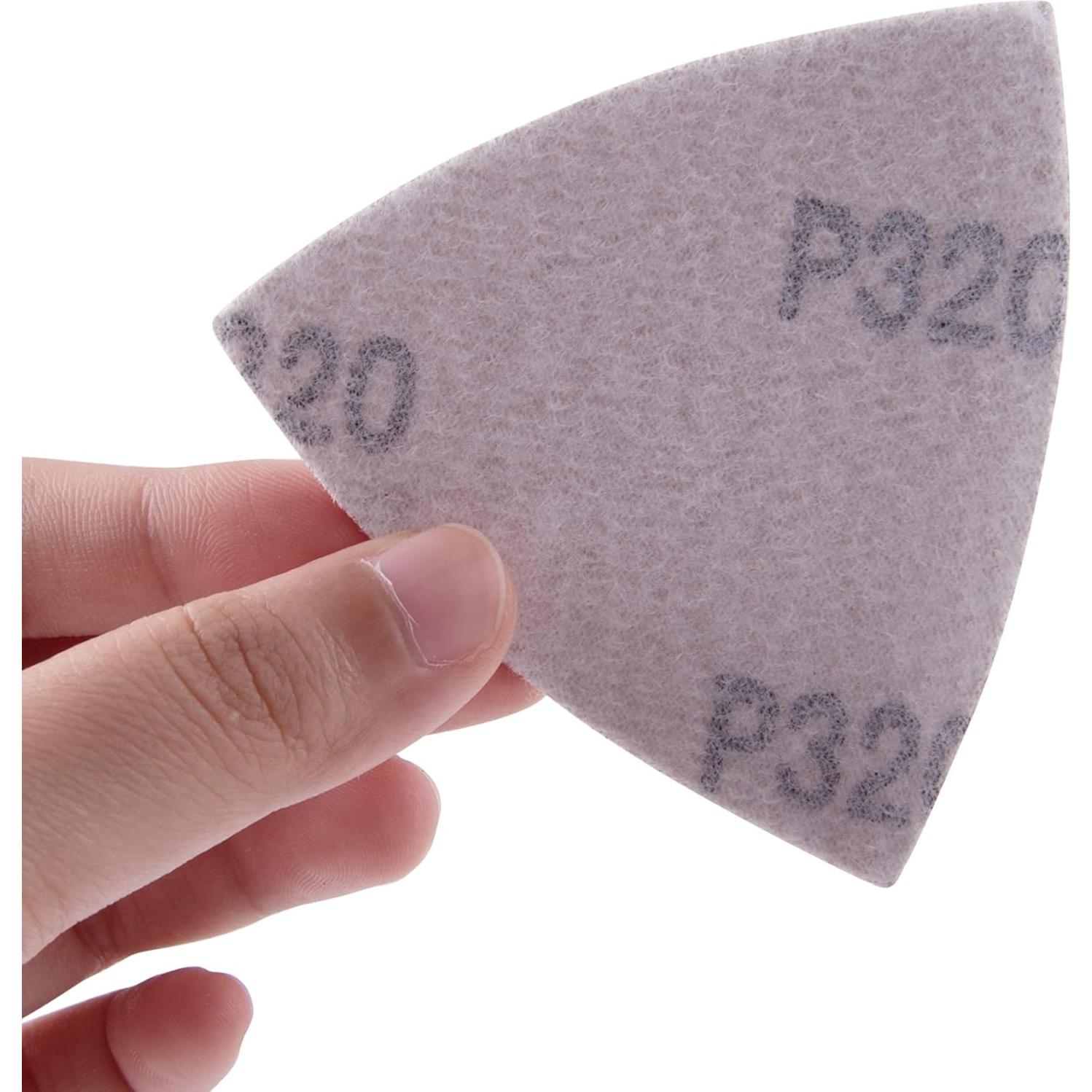 AUSTOR Almohadillas de Lijado Triangulares 100 Piezas 80mm