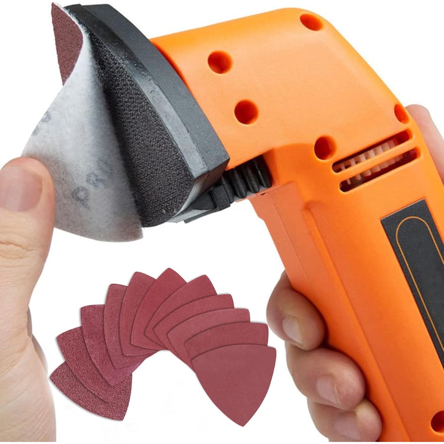 AUSTOR Almohadillas de Lijado Triangulares 100 Piezas 80mm