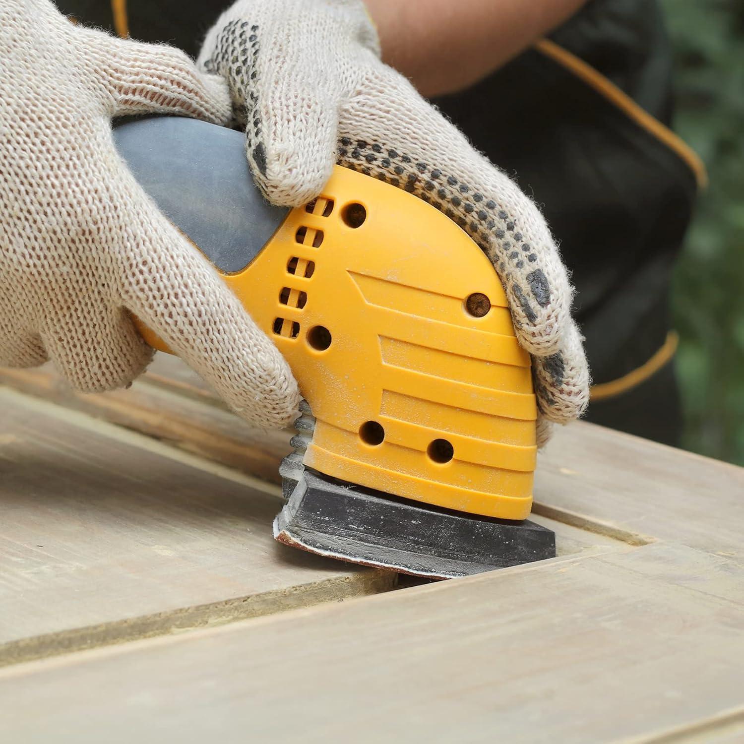 AUSTOR Almohadillas de Lijado Triangulares 100 Piezas 80mm