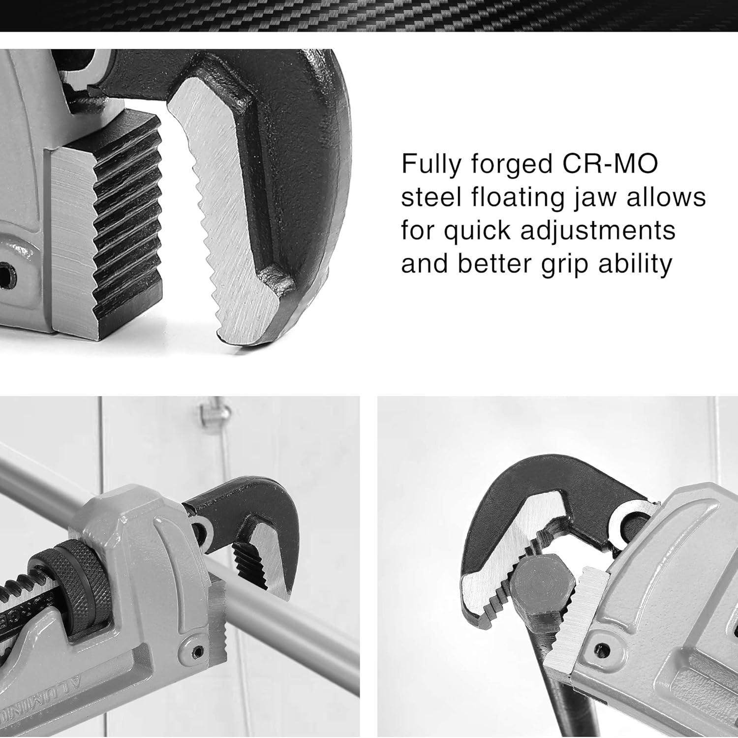 Juego de Llaves de Tubo DURATECH 3 Piezas Aluminio 25.4-45.7 cm