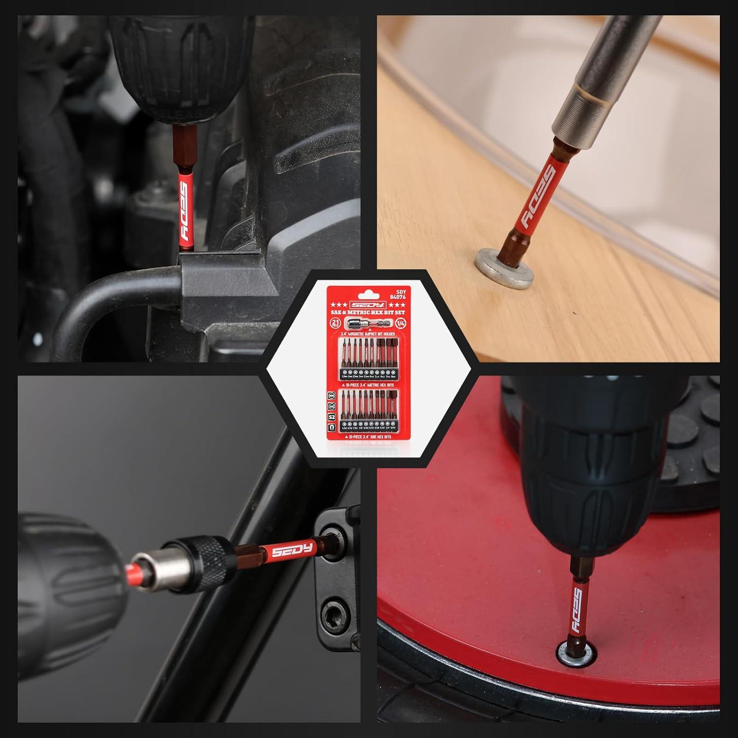 Juego de 21 Piezas de Brocas Hexagonales SEDY 1.5mm a 8mm