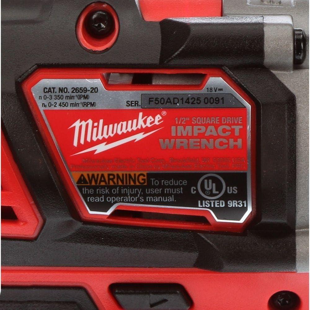 Llave de Impacto Inalámbrica Milwaukee M18 1/2" 18V