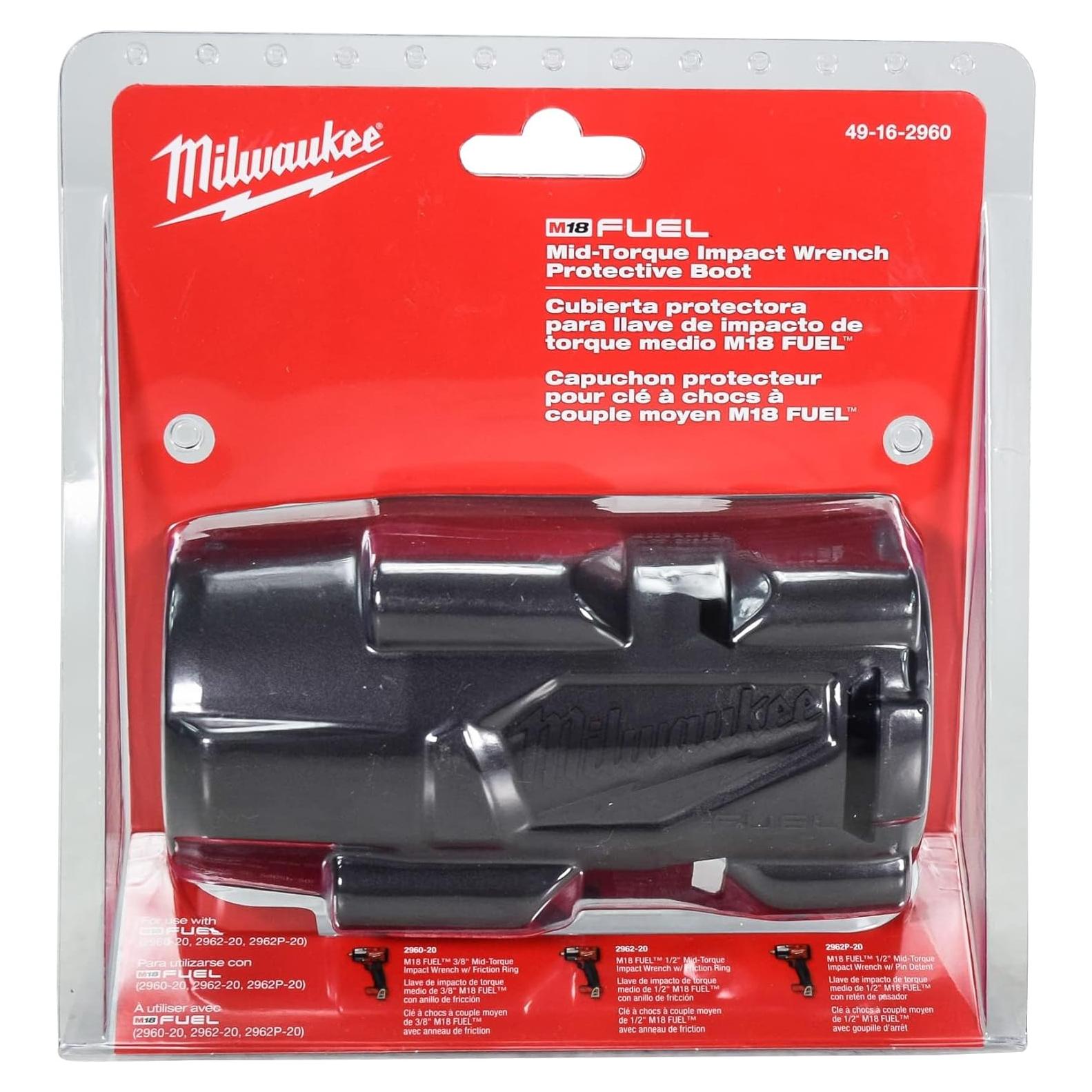 Llave de Impacto Milwaukee M18 Fuel 49-16-2960 con Protector de Goma