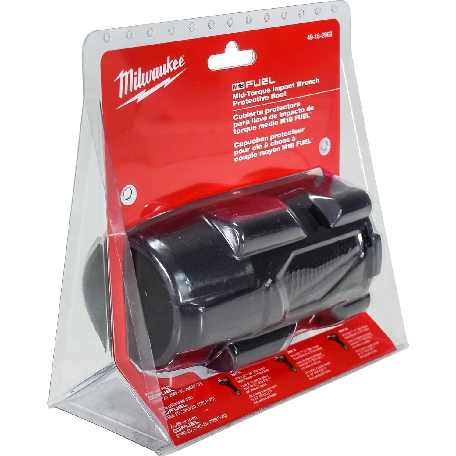 Llave de Impacto Milwaukee M18 Fuel 49-16-2960 con Protector de Goma