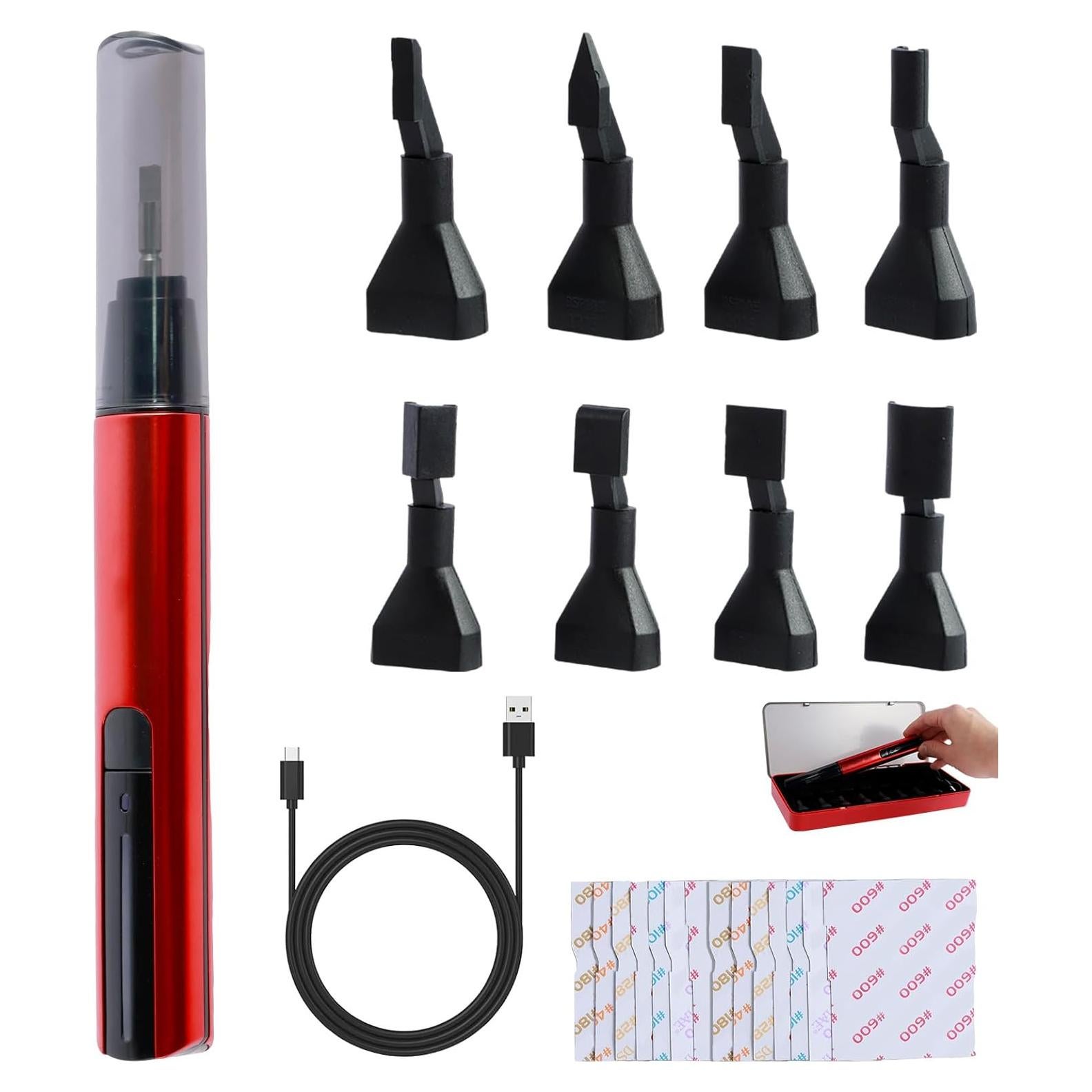 Lijadora Recíproca SOEWWEKLAX Mini Eléctrica USB 8 Cabezas