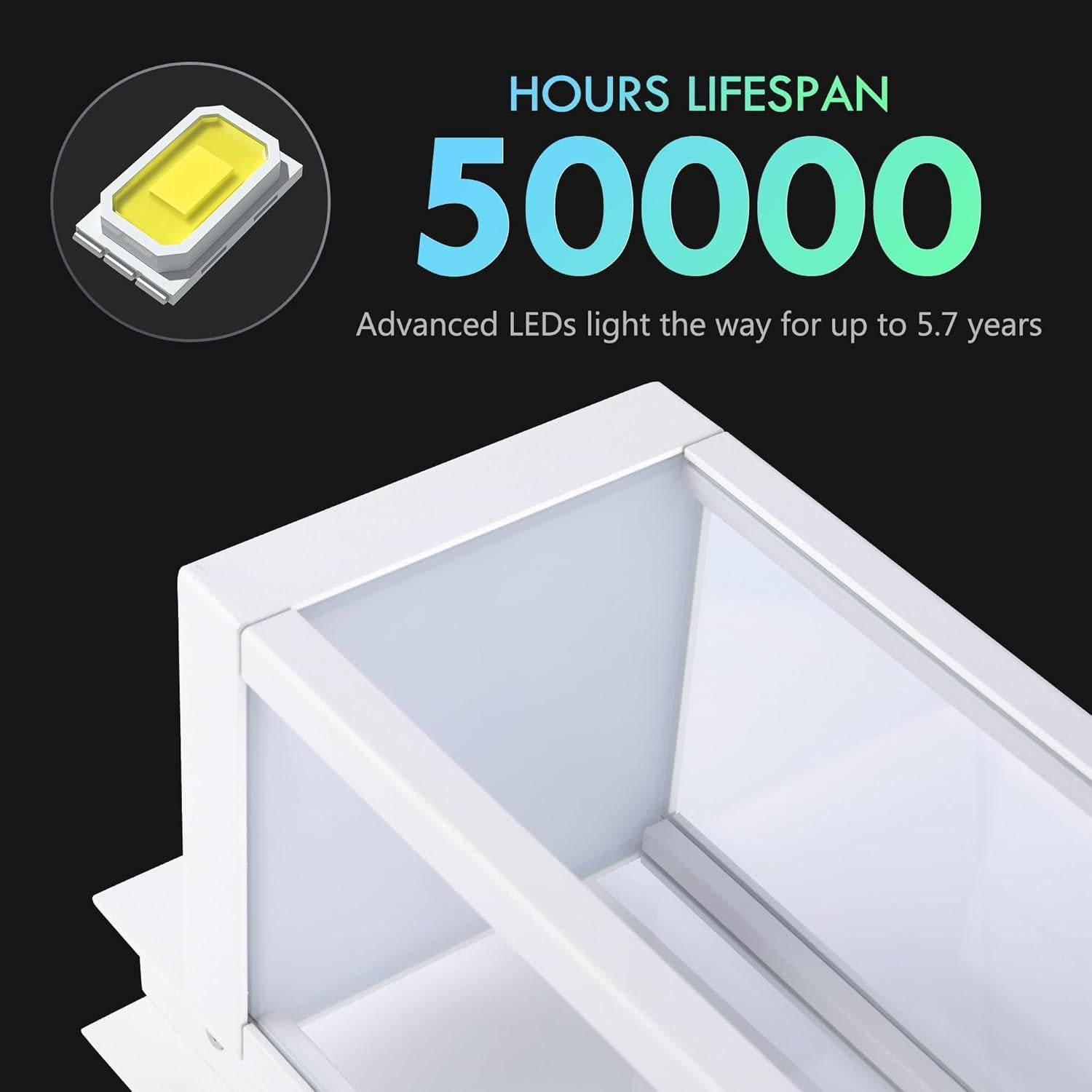 Lustrlach Aplique de Pared LED con Sensor de Movimiento 38cm IP54