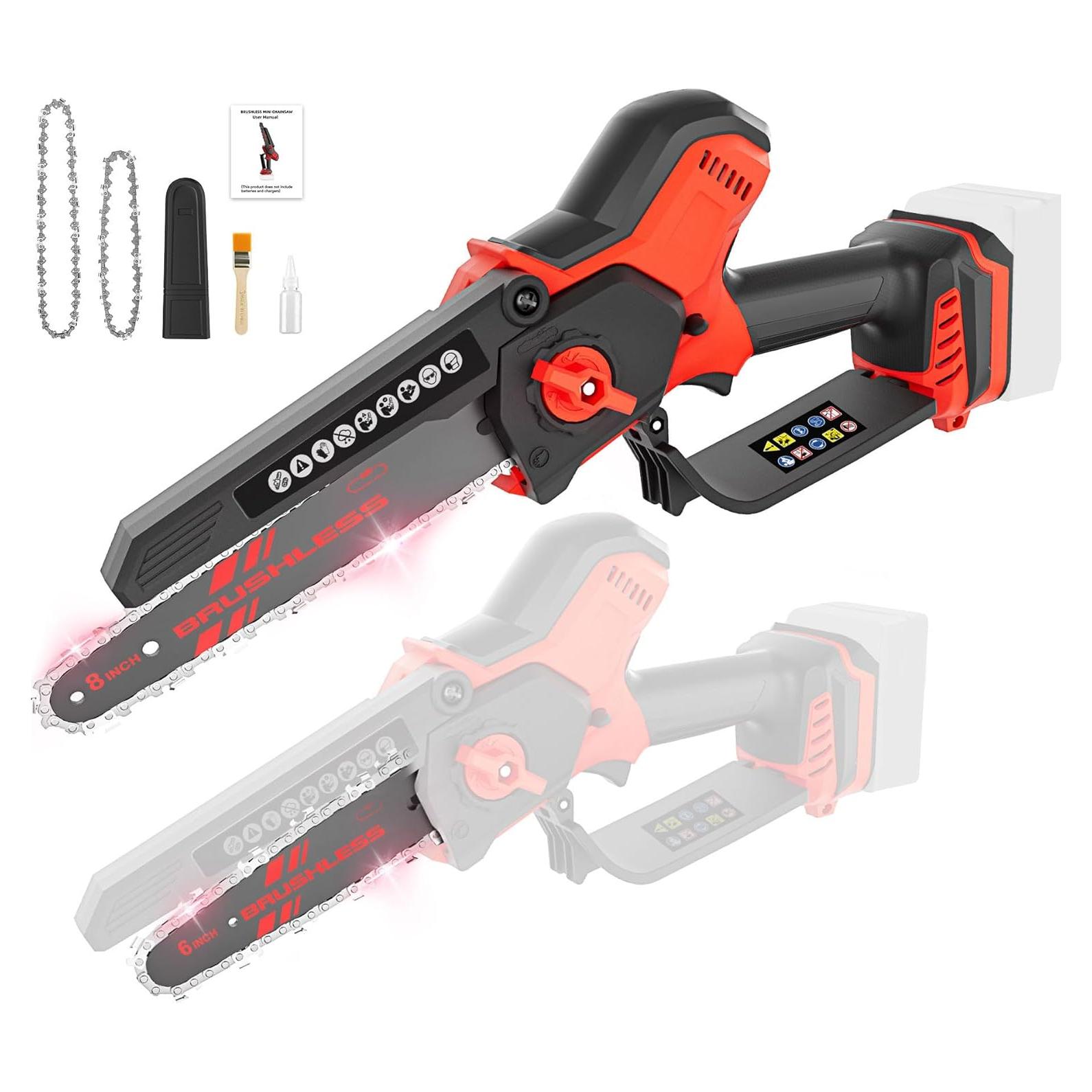 Mini Motosierra Inalámbrica TAIRDA 800W 2-en-1 8" y 6"