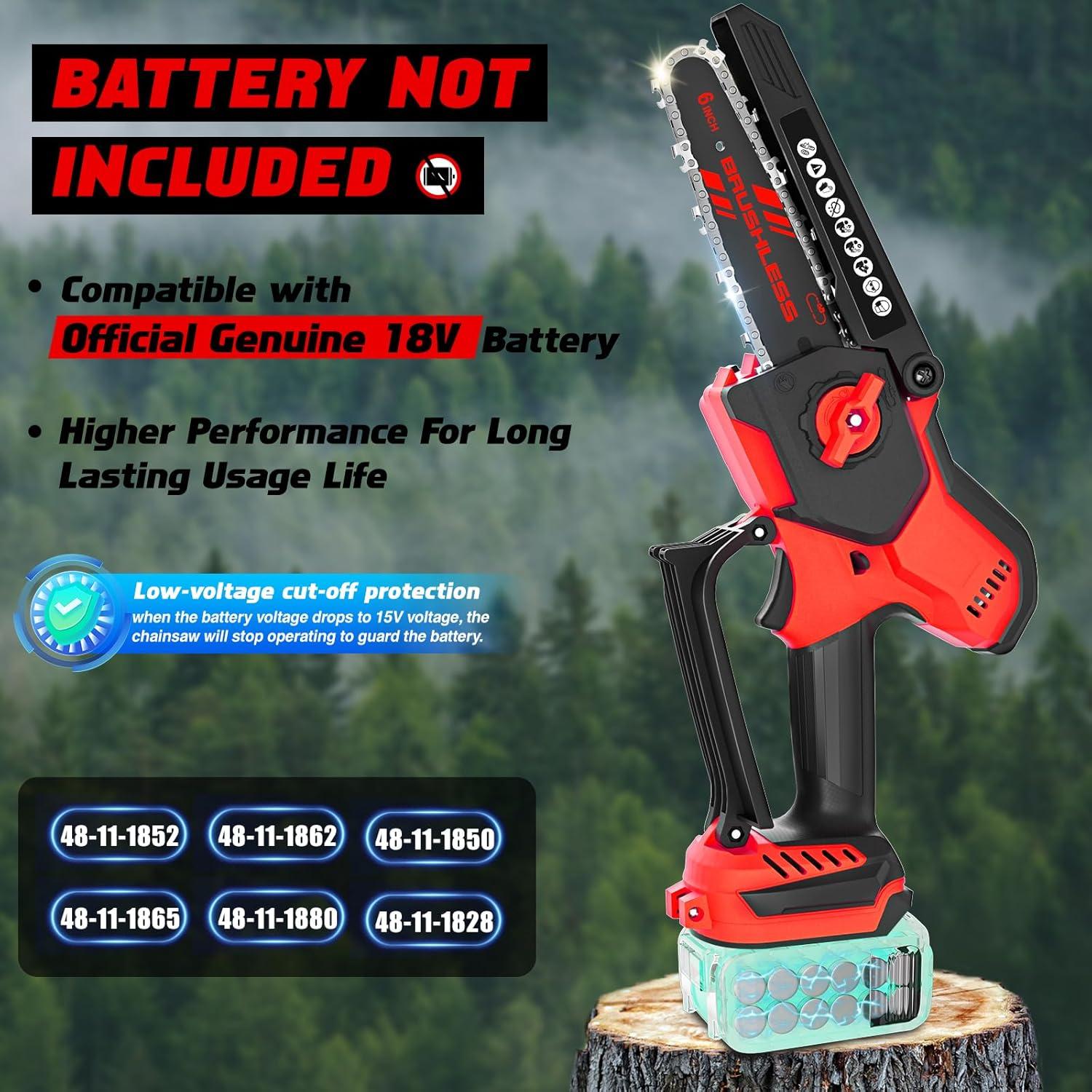 Mini Motosierra Inalámbrica TAIRDA 800W 2-en-1 8" y 6"