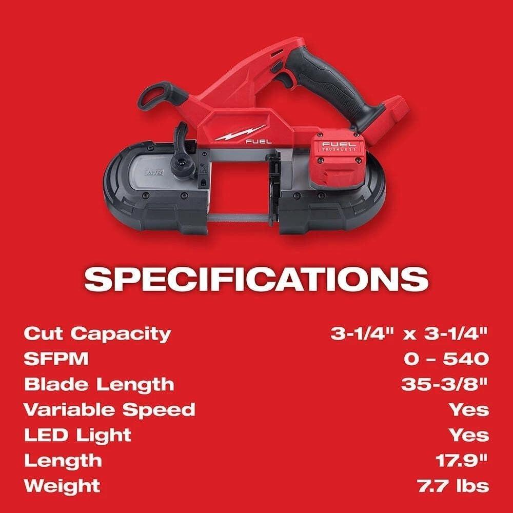 Sierra de Banda Compacta Milwaukee M18 FUEL 18V 2829-20