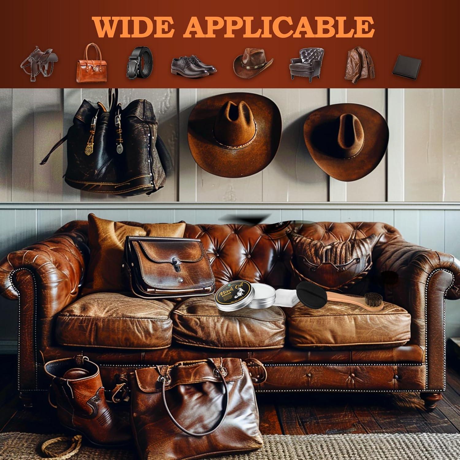 Acondicionador y Limpiador de Cuero Feilove 100g - Aceite de Visón Impermeable