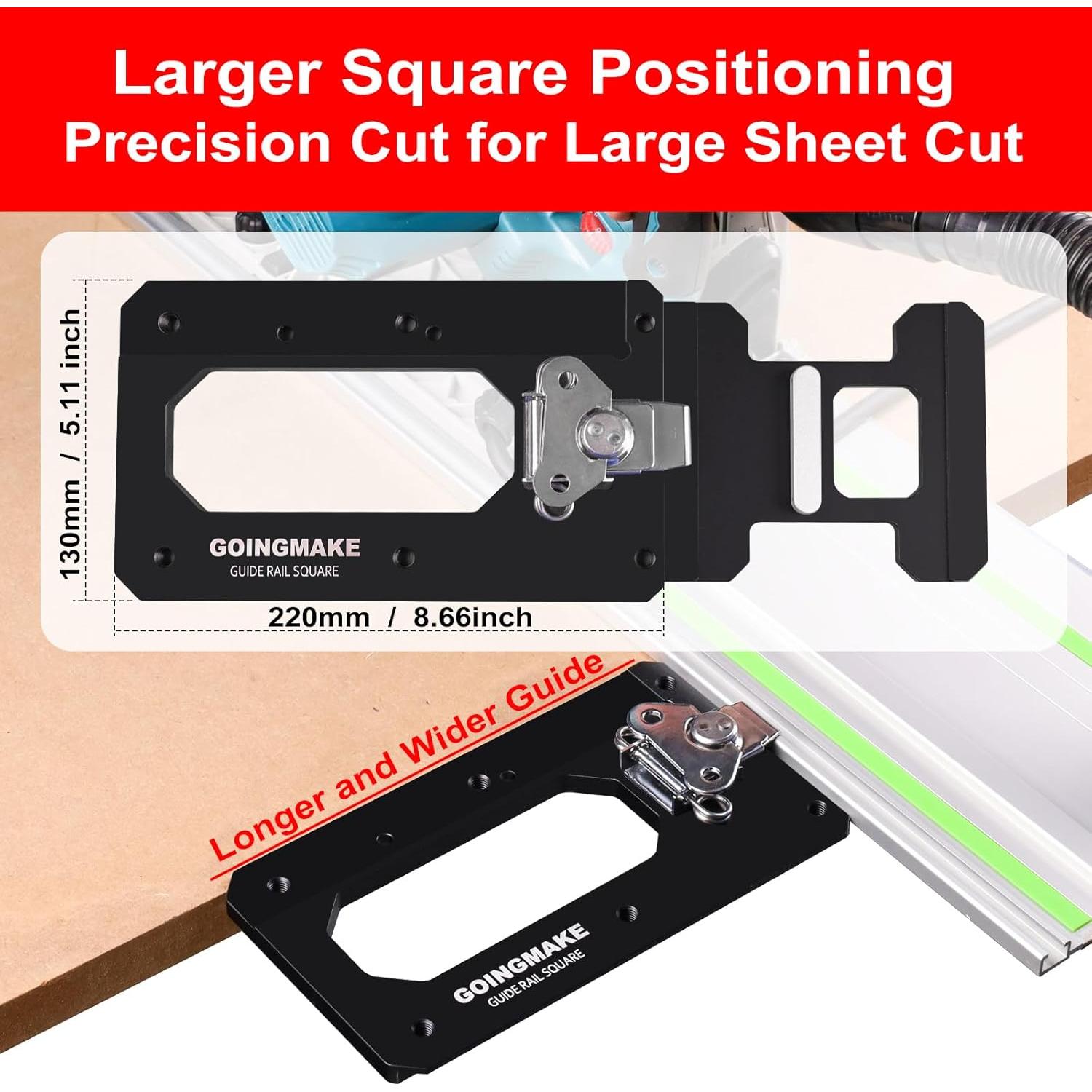 Escuadra Grande GOINGMAKE para Sierra de Carril 39cm