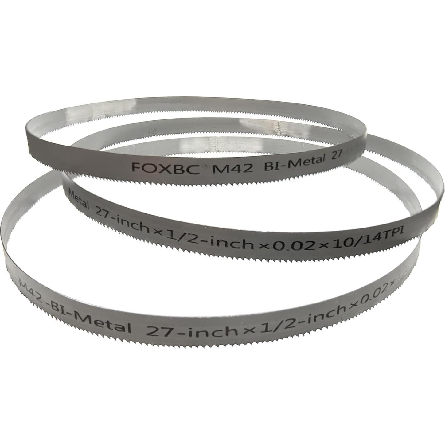 Hojas de Sierra de Cinta FOXBC 27" 10/14 TPI Paquete de 3