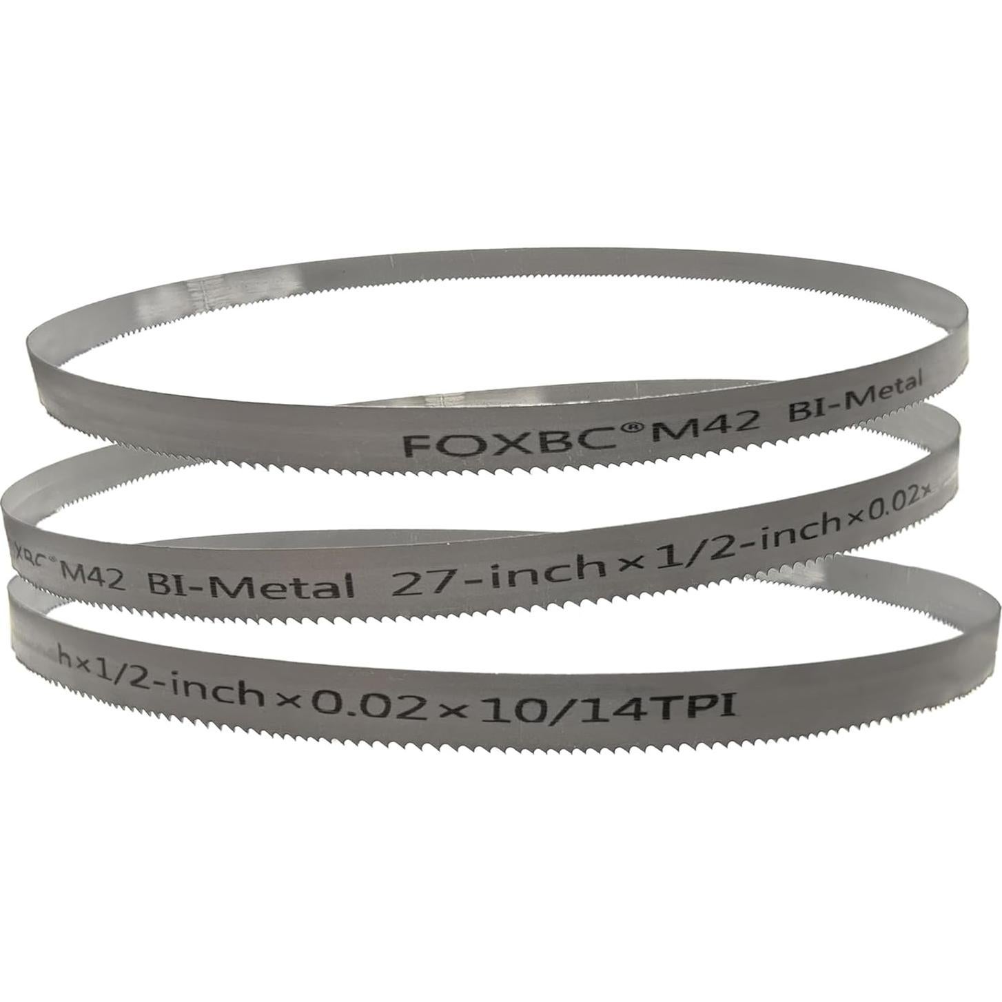 Hojas de Sierra de Cinta FOXBC 27" 10/14 TPI Paquete de 3