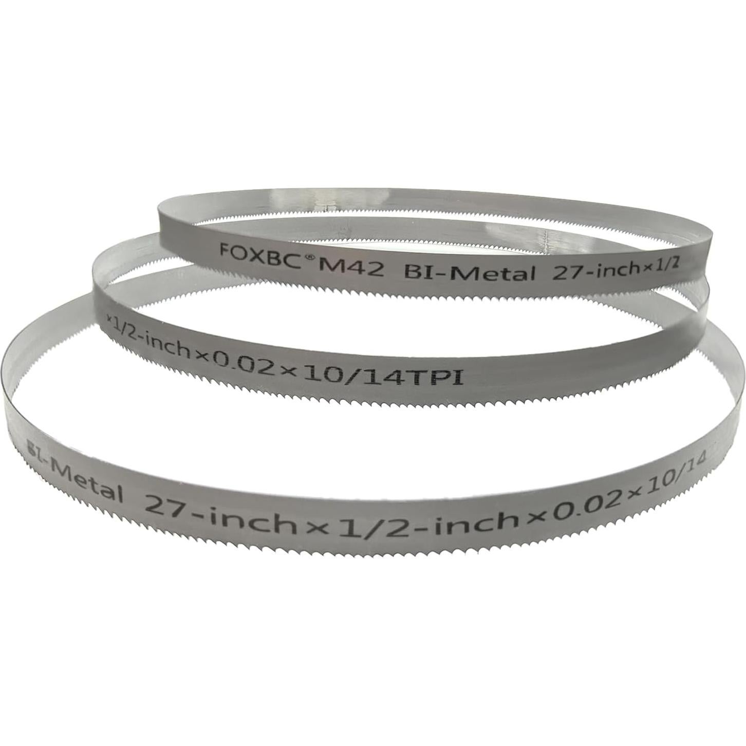 Hojas de Sierra de Cinta FOXBC 27" 10/14 TPI Paquete de 3