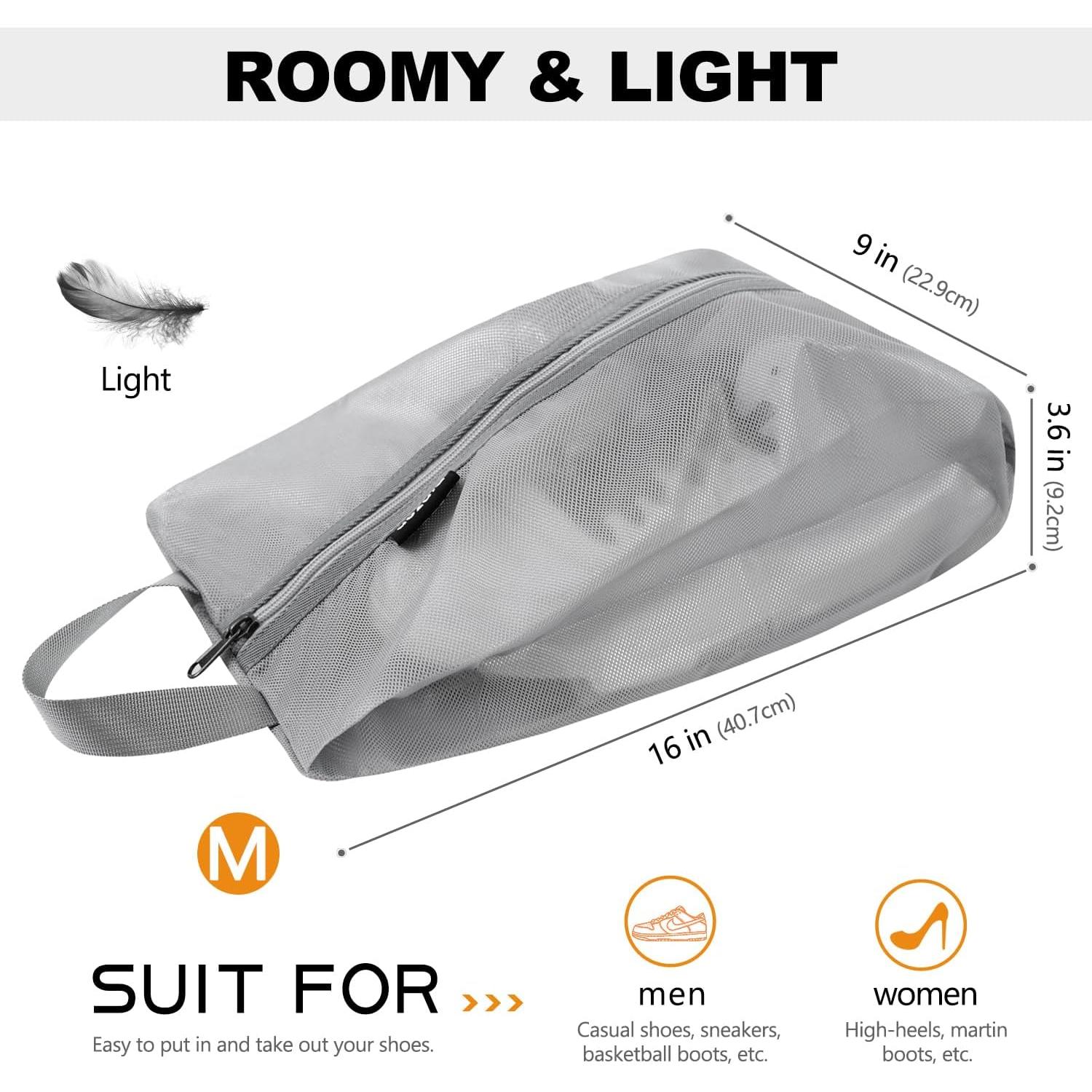 Bolsa de Zapatos de Viaje Unisex Pinzon Mediana Gris Resistente