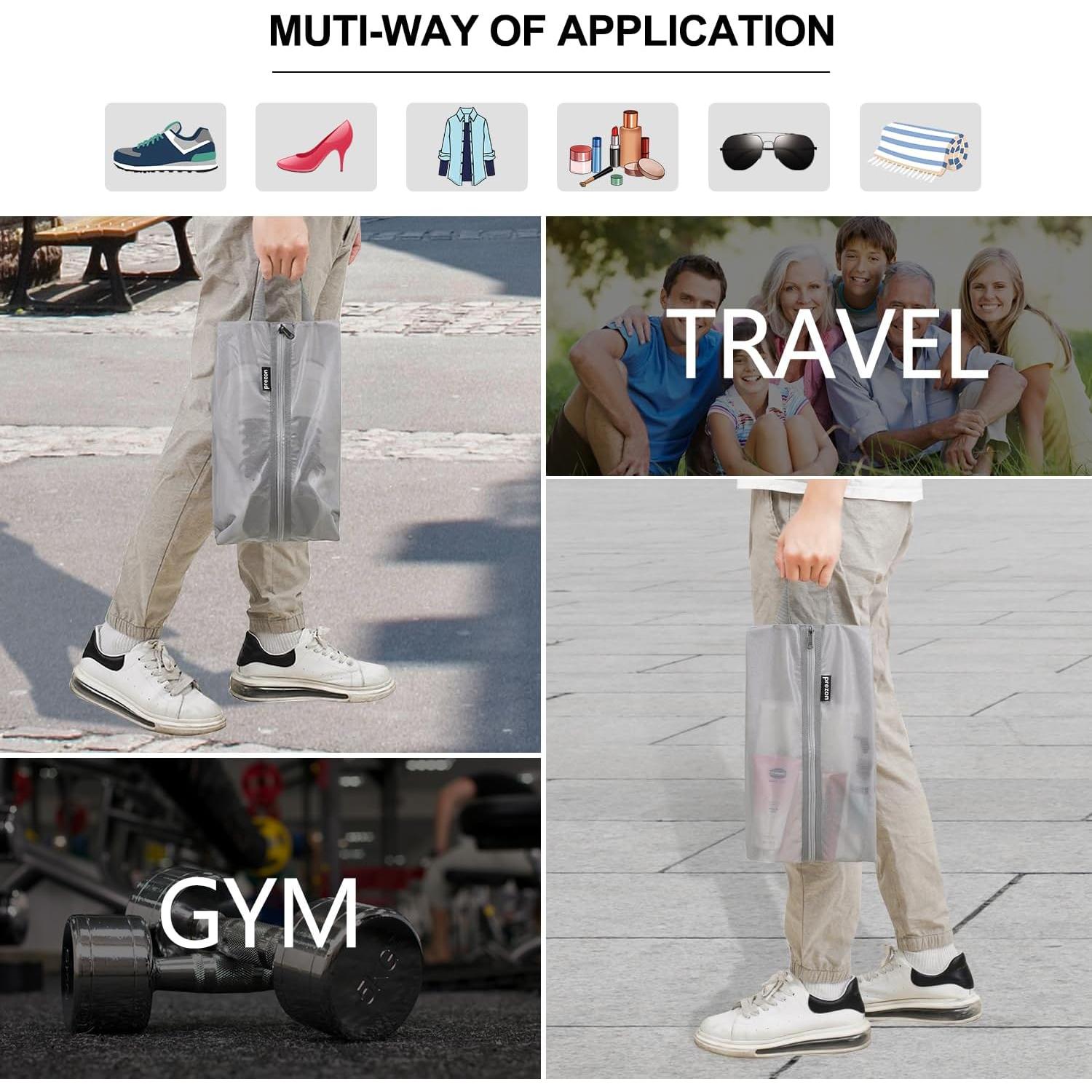 Bolsa de Zapatos de Viaje Unisex Pinzon Mediana Gris Resistente