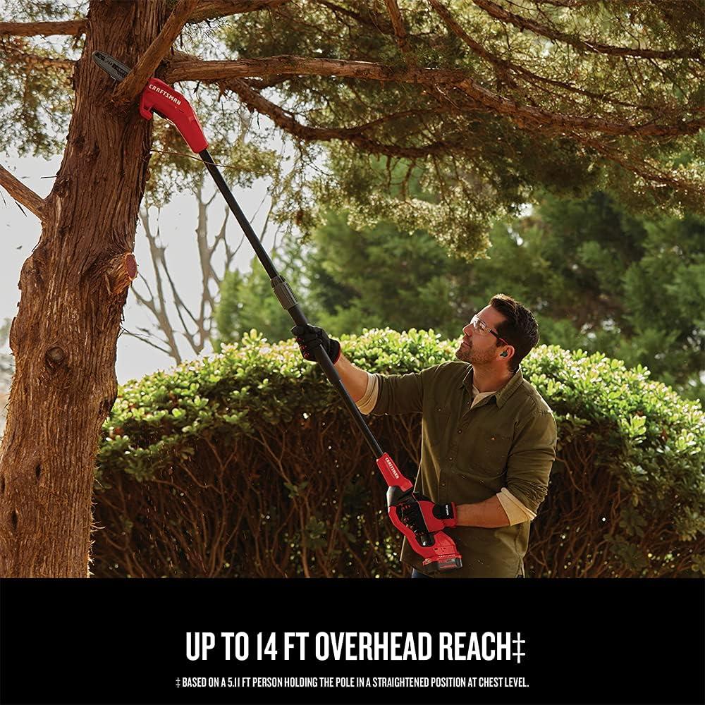 Sierra de Poste Inalámbrica CRAFTSMAN V20, 4.0Ah, 4.27m