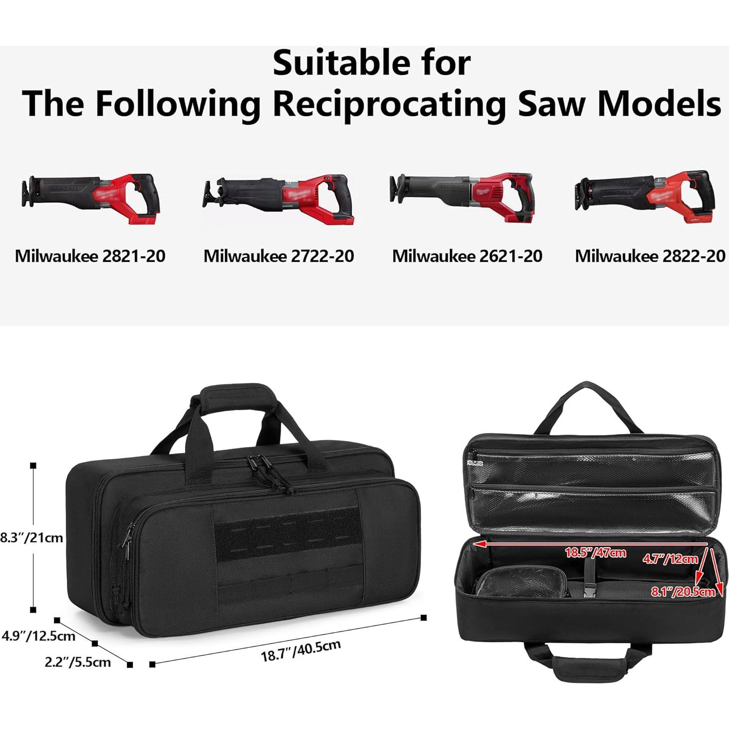 Funda para Sierra Recíproca Rexmica M18 Fuel con Bolsillos