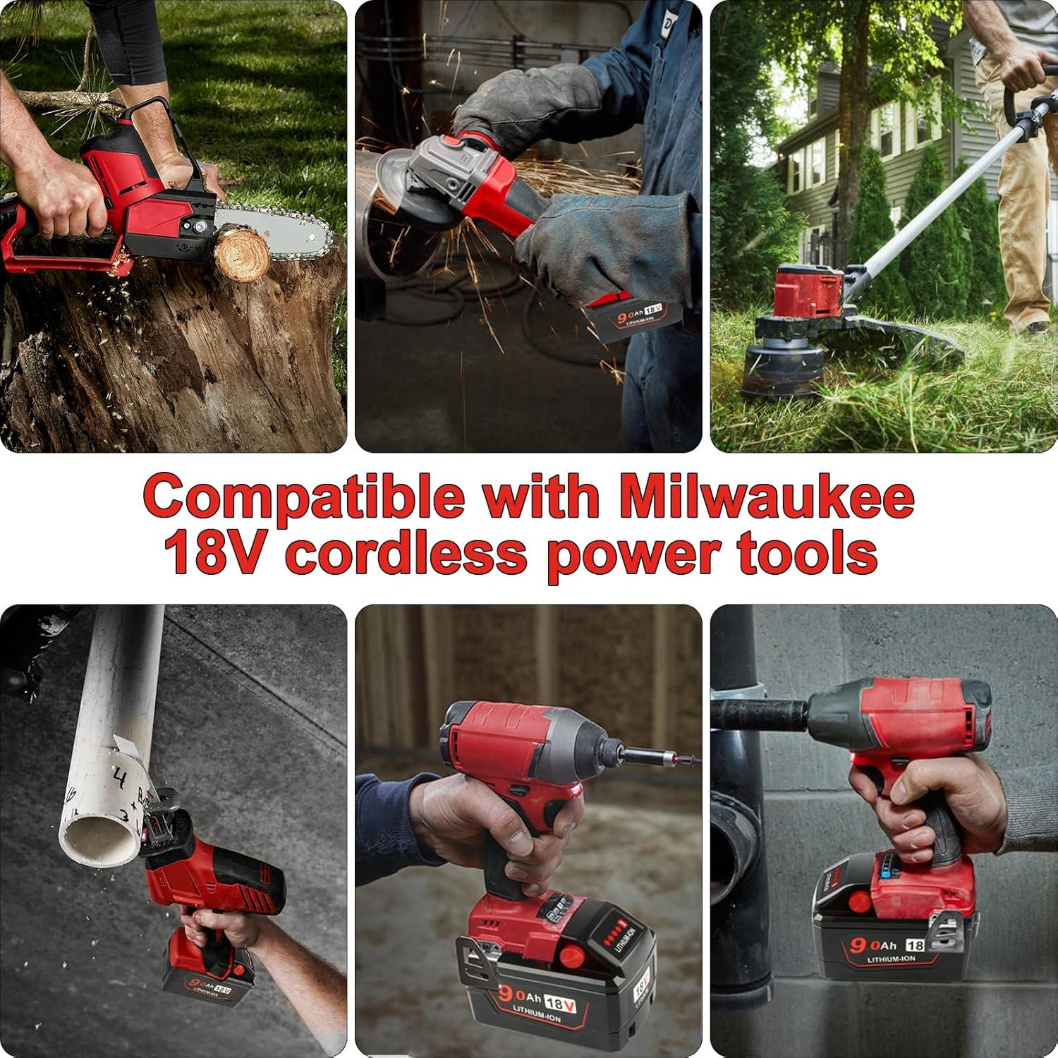 Paquete de 2 Baterías 18V 9.0Ah y Cargador Milwaukee M18