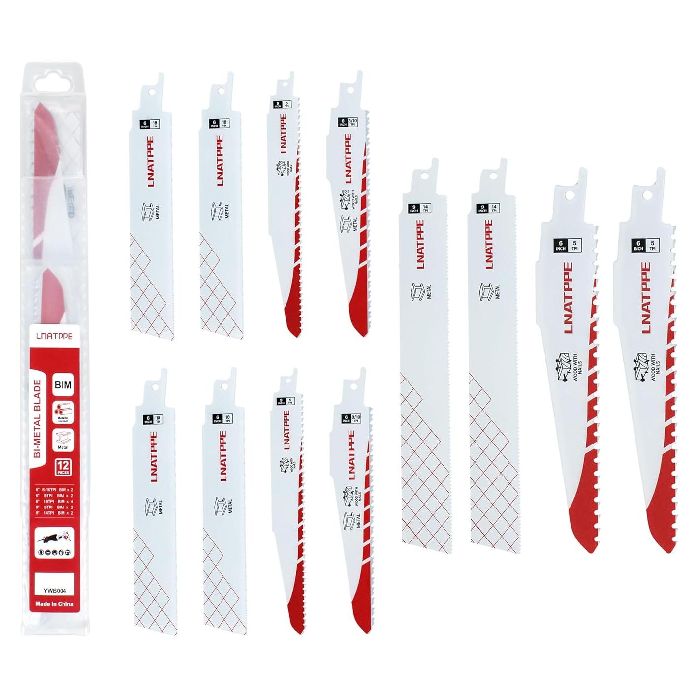 Juego de 12 Hojas de Sierra Recíproca Milwauke 49-22-1129