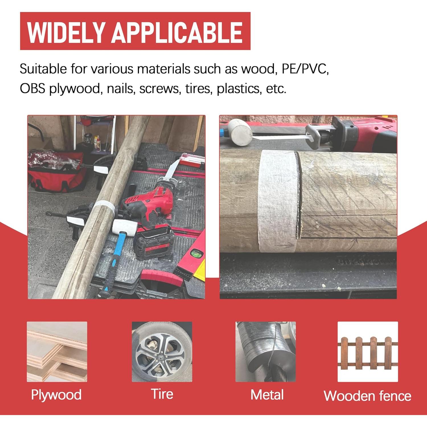 Juego de 12 Hojas de Sierra Recíproca Milwauke 49-22-1129