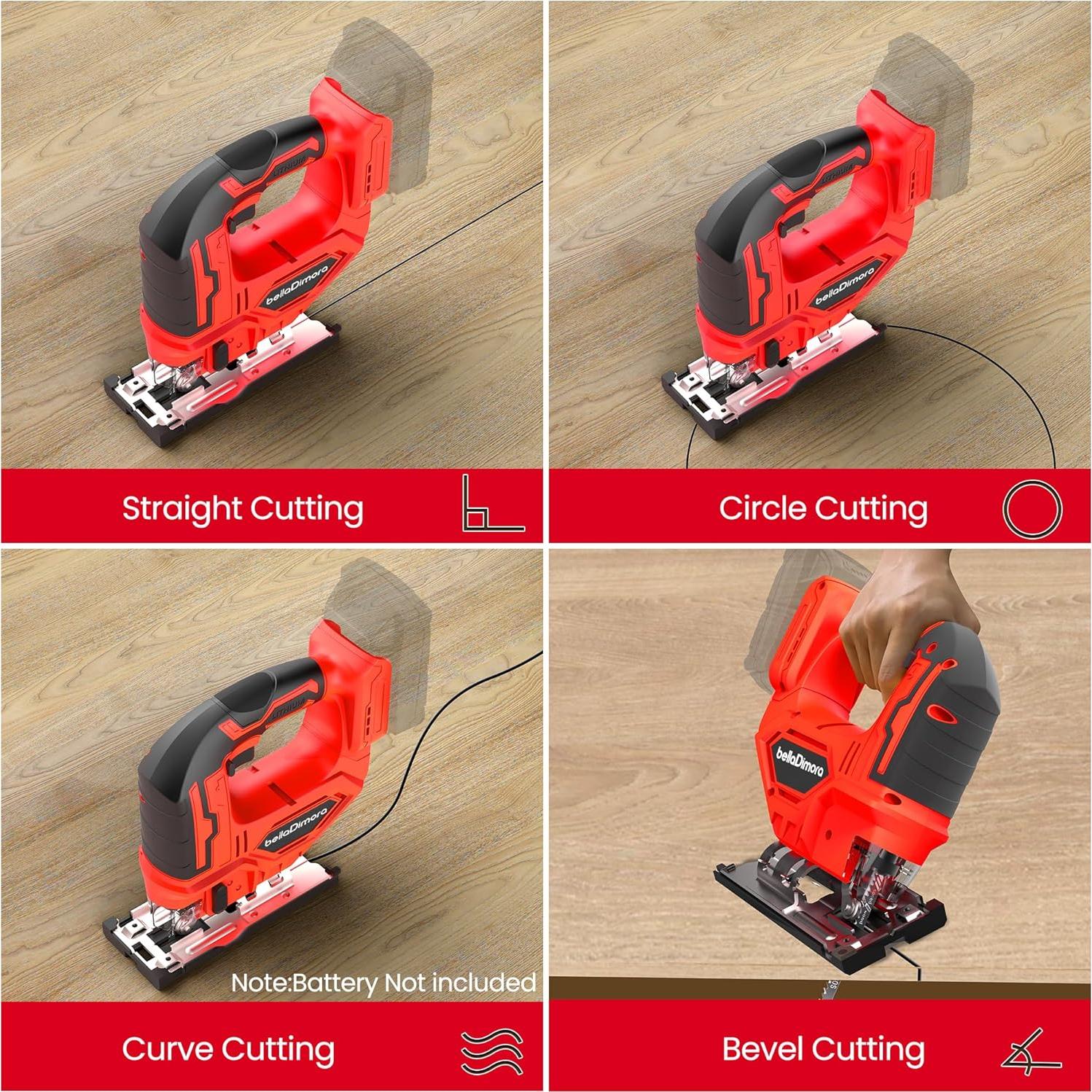 Sierra Caladora Inalámbrica Milwaukee 18V con Luz LED