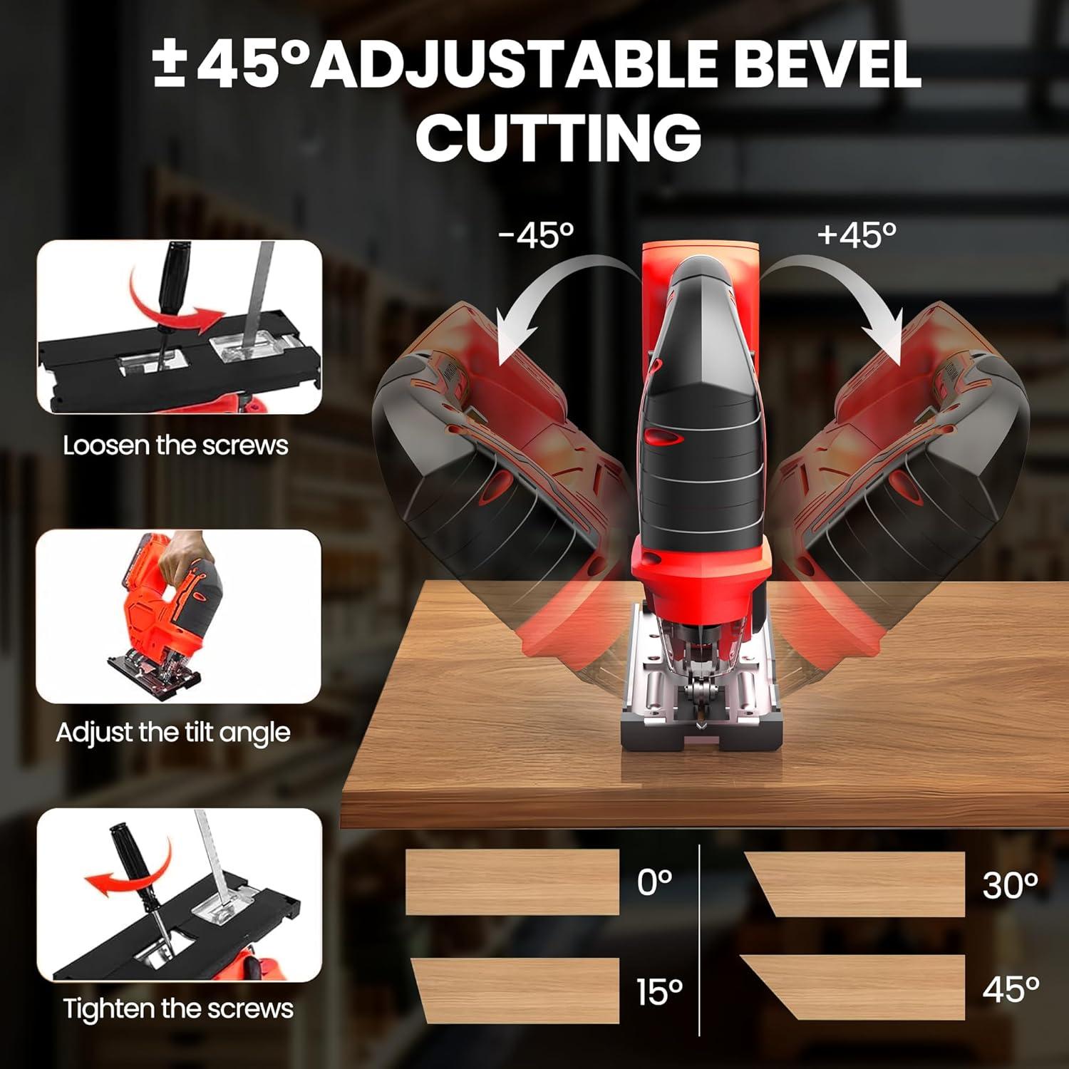 Sierra Caladora Inalámbrica Milwaukee 18V con Luz LED