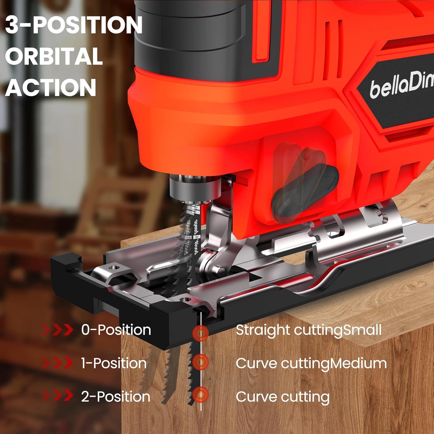 Sierra Caladora Inalámbrica Milwaukee 18V con Luz LED