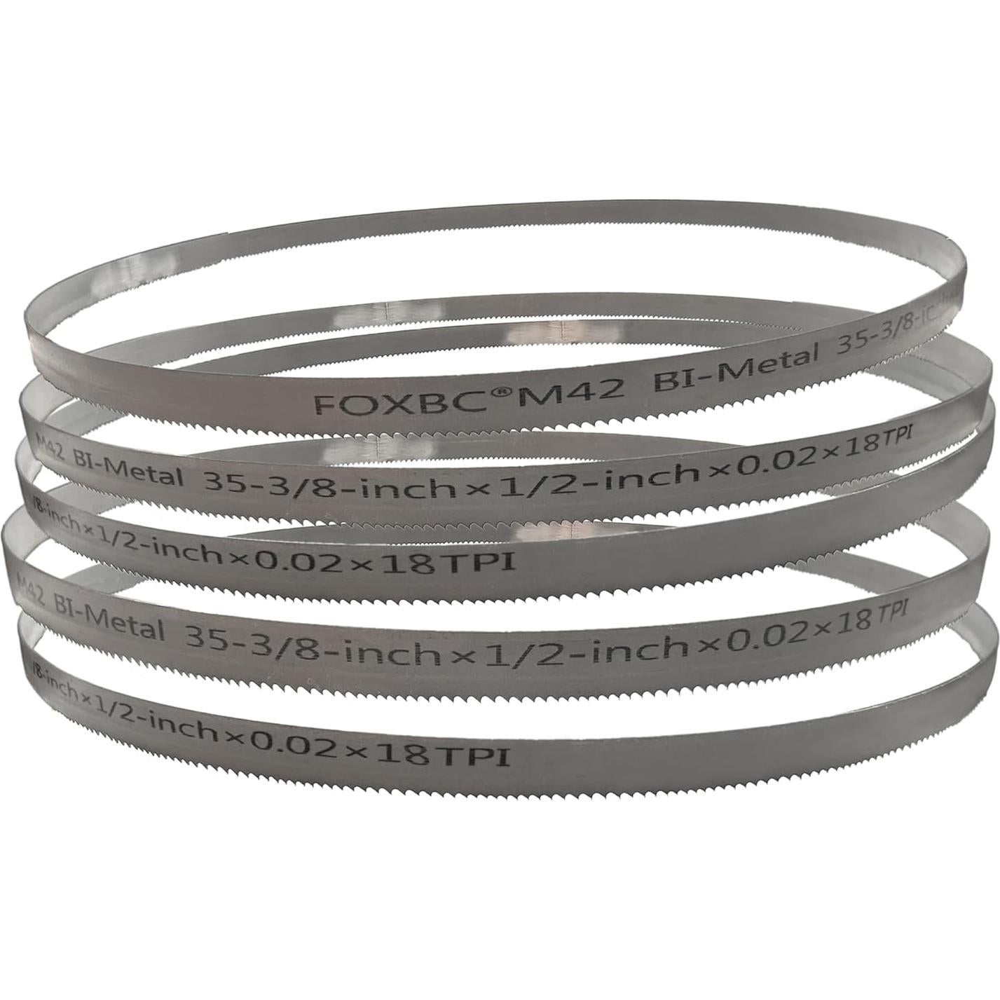 Cuchillas de Sierra de Banda FOXBC 35.8 cm 18 TPI Paquete de 5