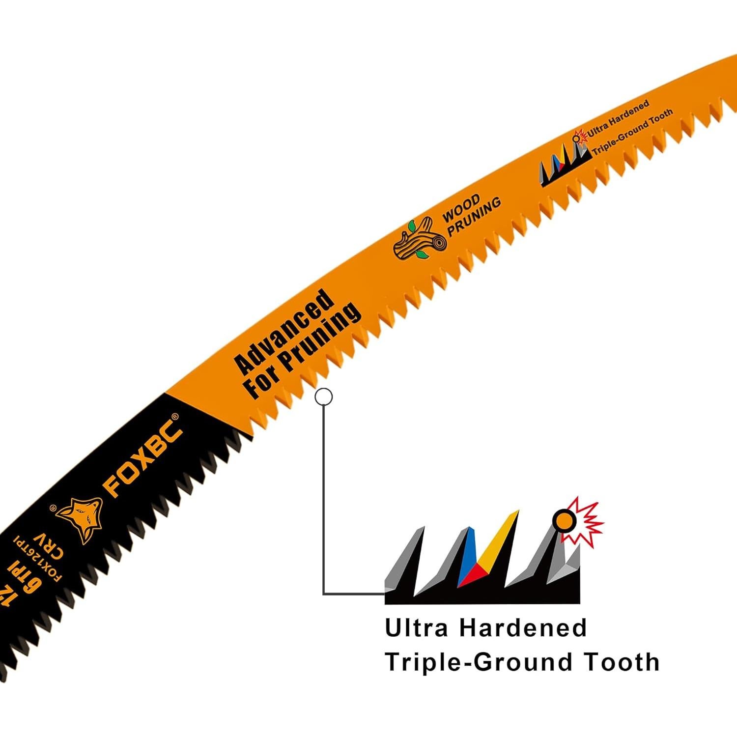 Hojas de Sierra Recíproca FOXBC 30.48 cm 6TPI - Paquete de 5