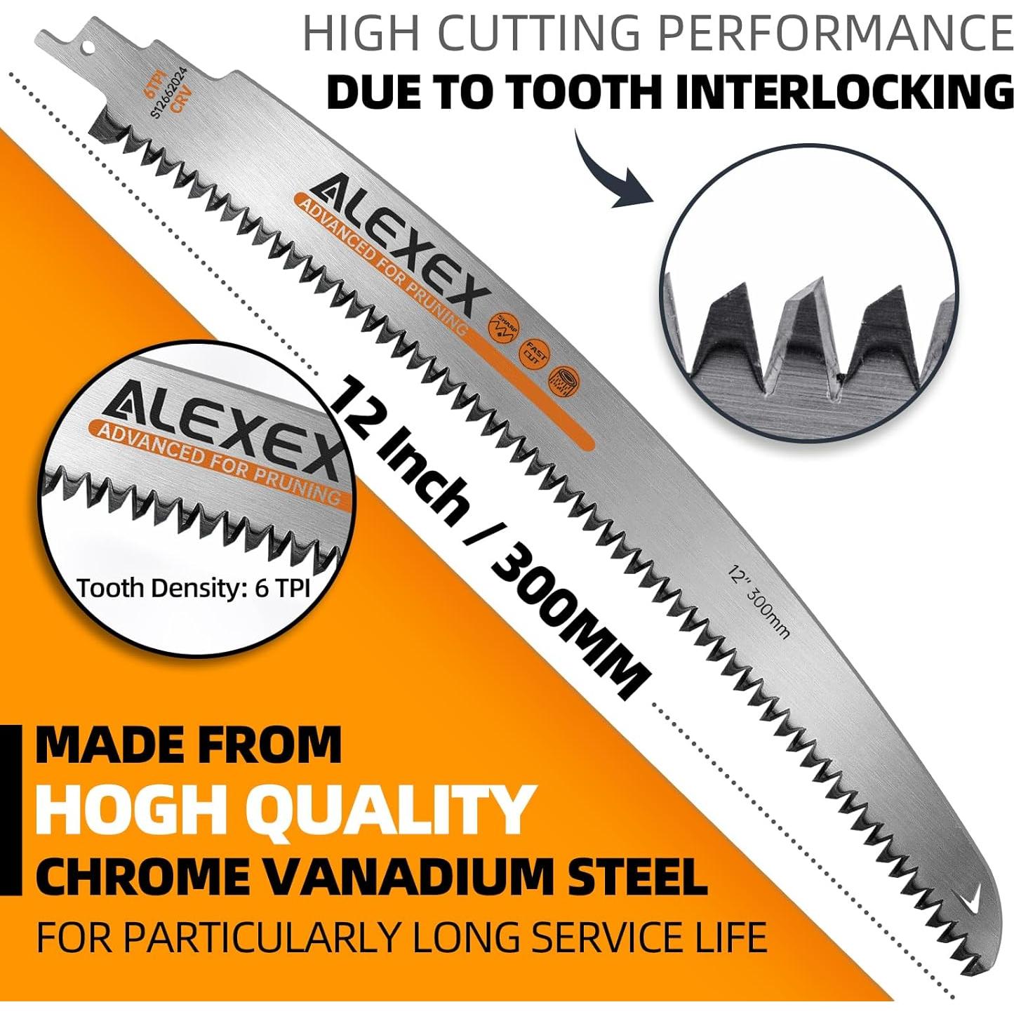 Hojas de Sierra Recíproca ALEXEX 30.48 cm 6Pcs para Madera