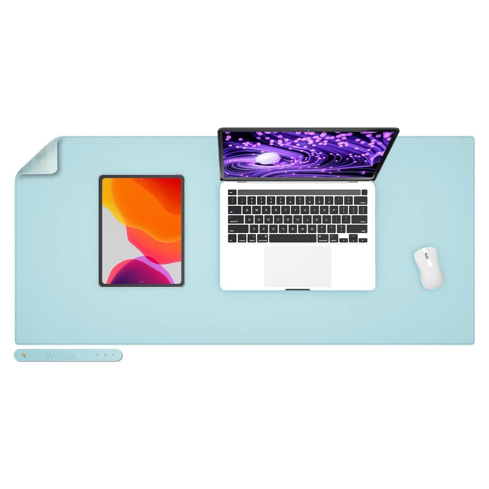 Alfombrilla de Escritorio Wolaile Azul Bebé 91.4x43.2 cm Antideslizante