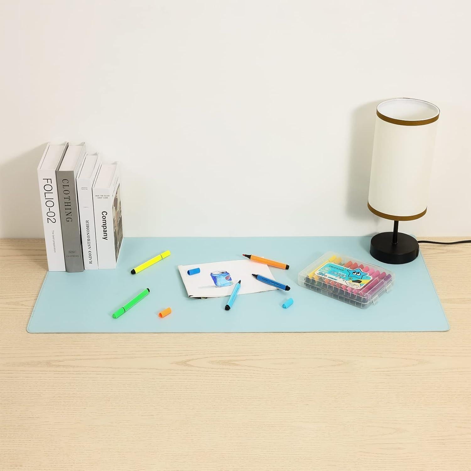 Alfombrilla de Escritorio Wolaile Azul Bebé 91.4x43.2 cm Antideslizante