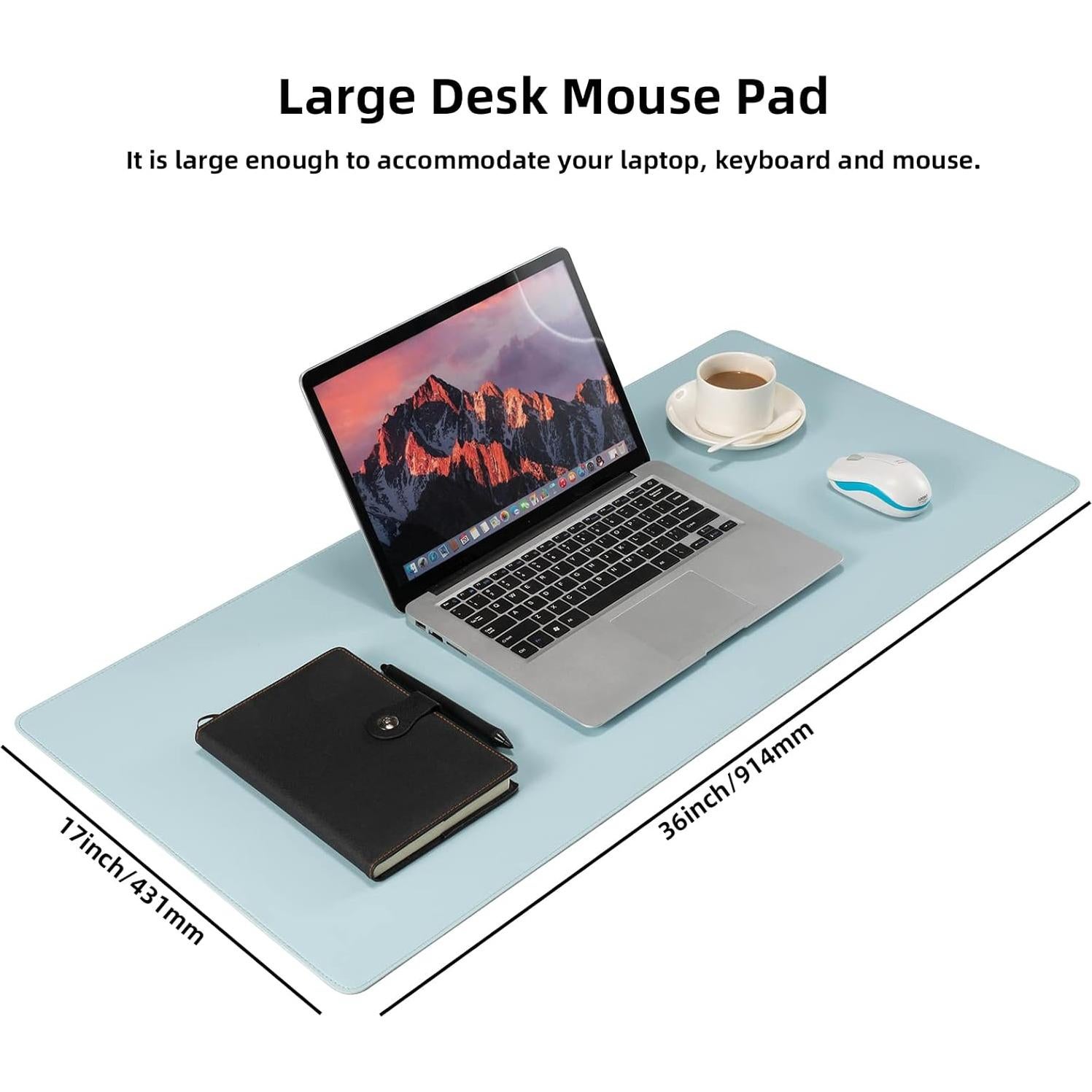 Alfombrilla de Escritorio Wolaile Azul Bebé 91.4x43.2 cm Antideslizante